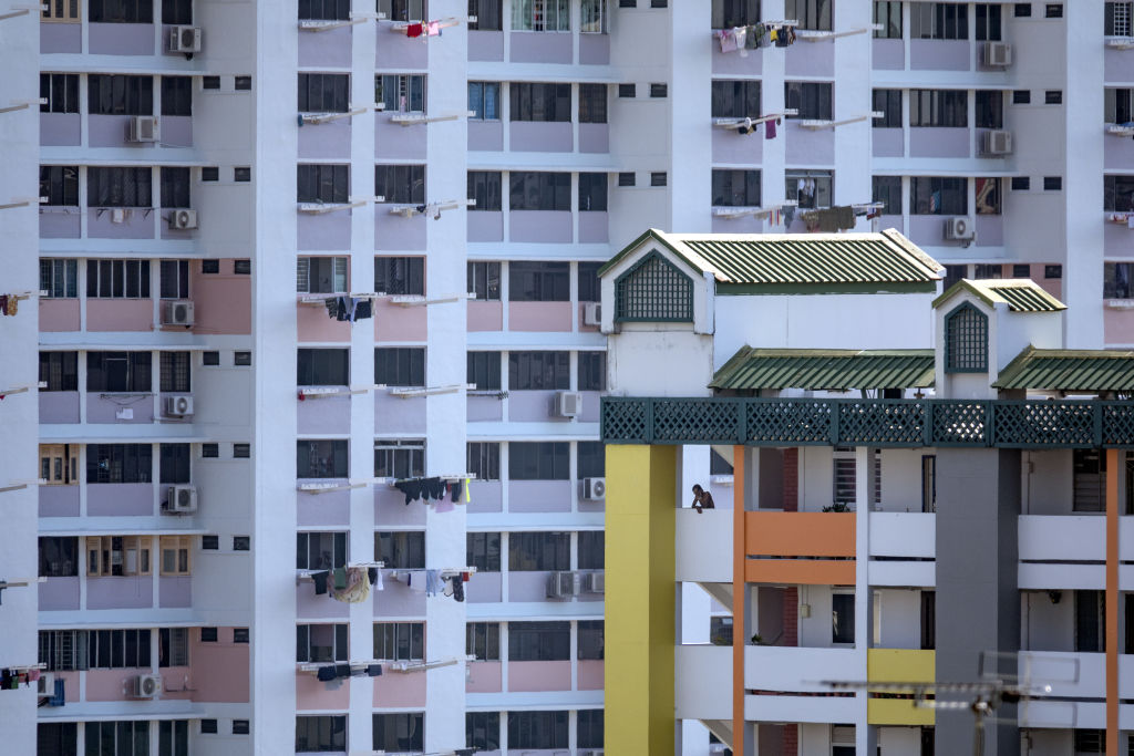 The Housing & Development Board (HDB) estate in the Toa Payoh district of Singapore, seen on Friday, April 5, 2019. (Bryan van der Beek/Bloomberg via Getty Images)