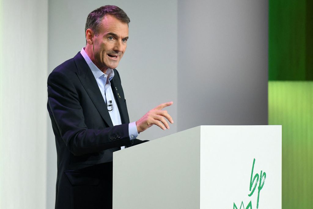 BP CEO Bernard Looney speaks during an event in London on February 12, 2020. (DANIEL LEAL—AFP/Getty Images)