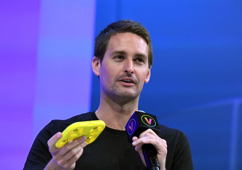 Snapchat founder and CEO Evan Spiegel attends a session during the Viva Technology (Vivatech) show in Paris on June 17, 2022. (ERIC PIERMONT—AFP/Getty Images)