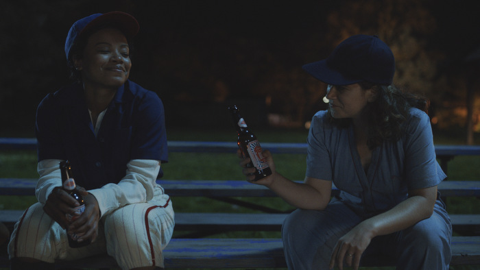 Chante Adams, left, and Abbi Jacobson in 'A League of Their Own' (Prime Video)