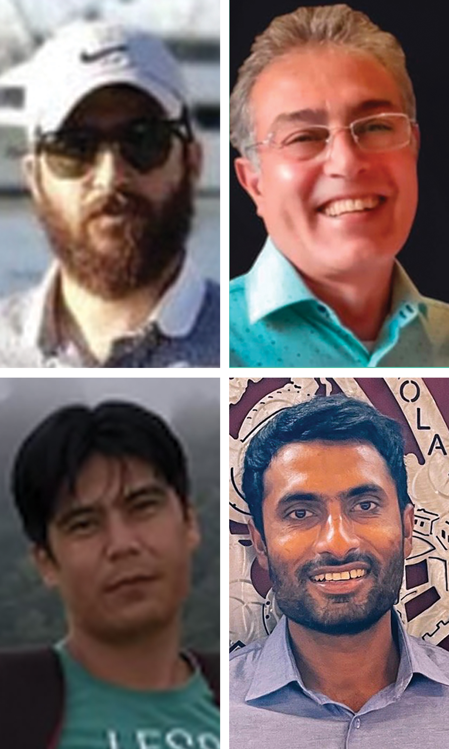 Clockwise, from top-left: Naeem Hussain, Mohammad Zaher Ahmadi, Muhammad Afzaal Hussain and Aftab Hussein (City of Albuquerque (3); City of Española/AP)
