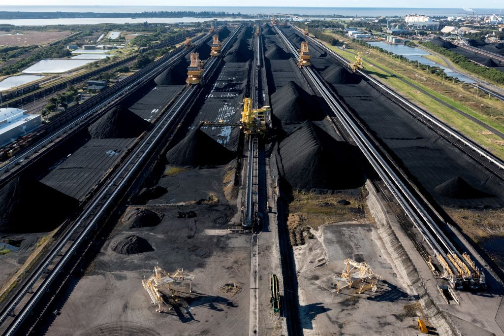 The Newcastle Coal Terminal in Newcastle, New South Wales, Australia, on Friday, May 6, 2022. (Brendon Thorne—Bloomberg/Getty Images)