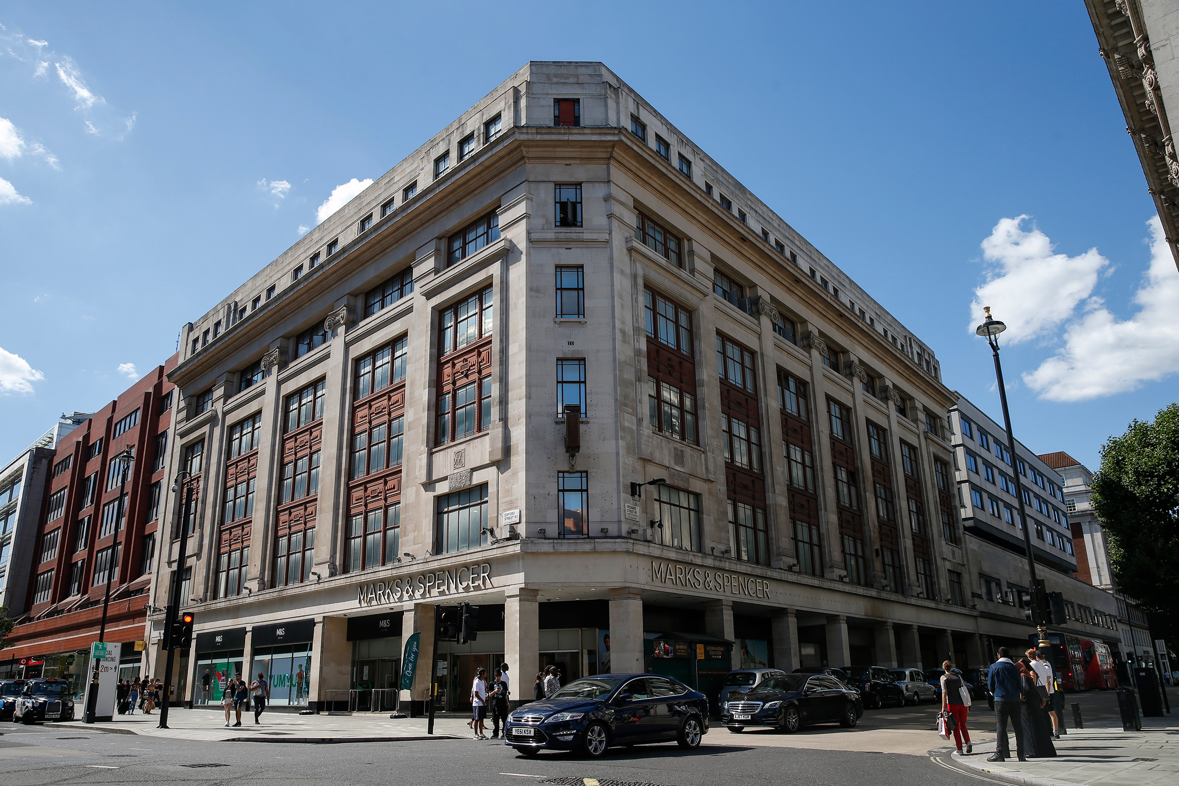 The Marks & Spencer store on Oxford Street in London, on July 20, 2020. (Hollie Adams—Getty Images)