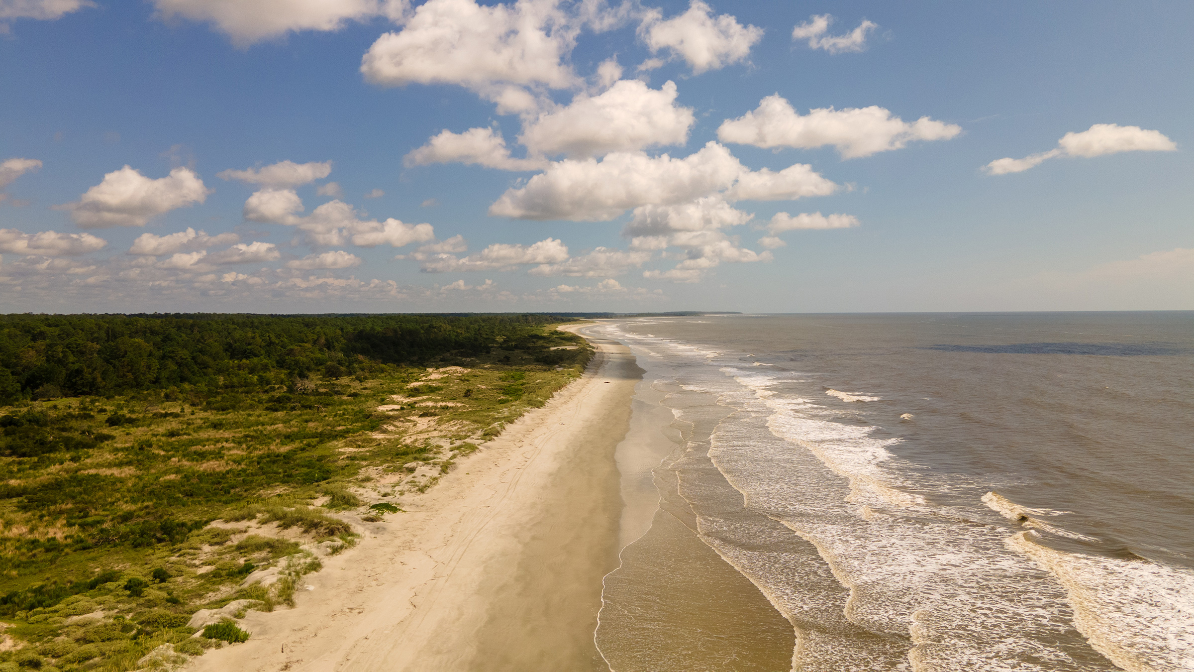 Aerial photo of Sapelo Island from Nanny Goat Beach (Lynsey Weatherspoon for TIME)