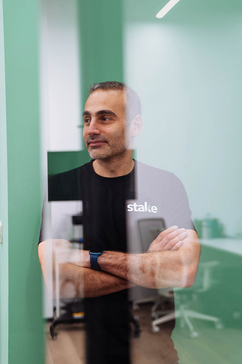 Rami Tabbara, co-founder and CEO of fintech company Stake, at the Stake offices in Dubai, July 6, 2022. (Anna Nielsen for TIME)