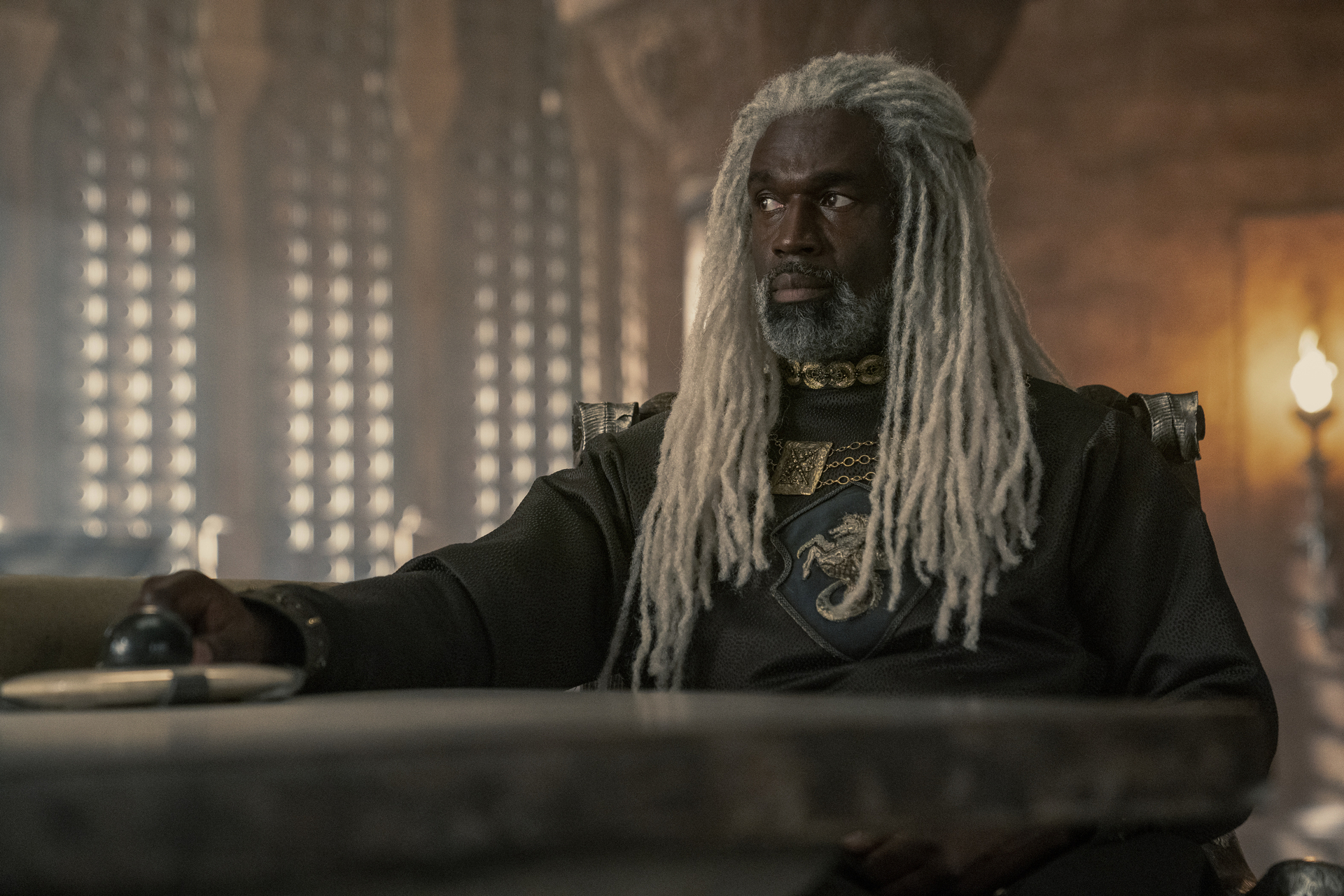 Steve Toussaint as Lord Corlys Velaryon in <i>House of the Dragon</i> (Ollie Upton—HBO)