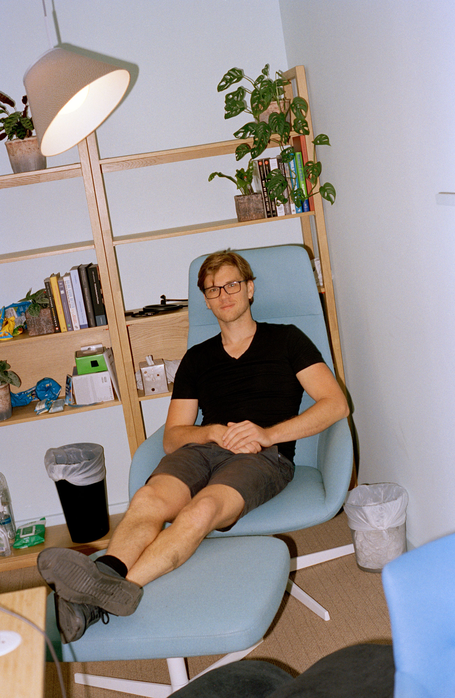 Associate philosophy professor William MacAskill, at his office in Oxford on July 14 (Sophie Green for TIME)