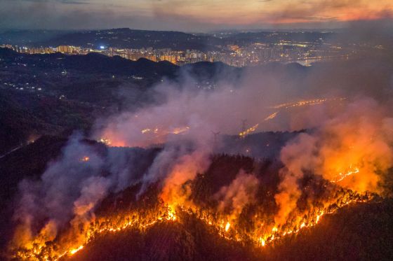 Mountain Forest Fires Under Control In Chongqing