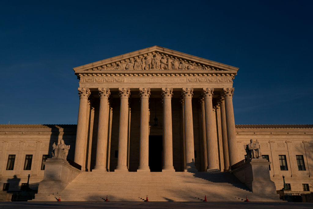 The U.S. Supreme Court stands on December 11, 2020 in Washington, DC. (Getty Images—Stefani Reynolds/Getty Images)