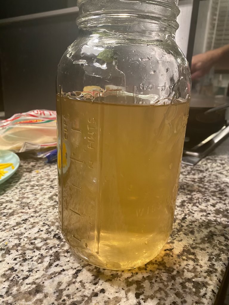A jar full of tap water collected on Aug. 29, 2022 in Jackson, Miss. (Photo provided by Anna Lois Callen)