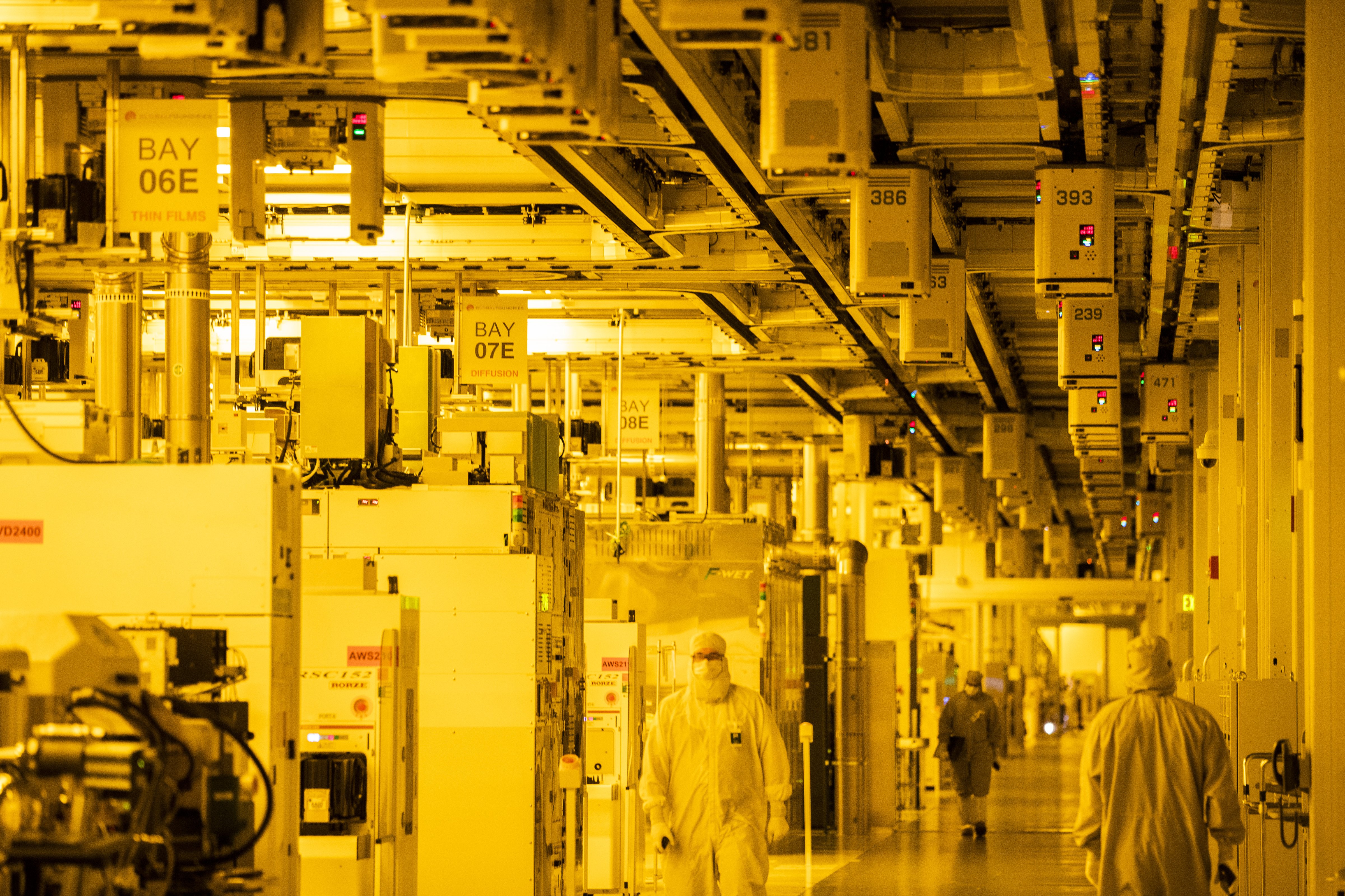 Inside the GlobalFoundries semiconductor manufacturing facility in Malta, N.Y. on Tuesday, March 16, 2021. (Adam Glanzman—Bloomberg via Getty Images)