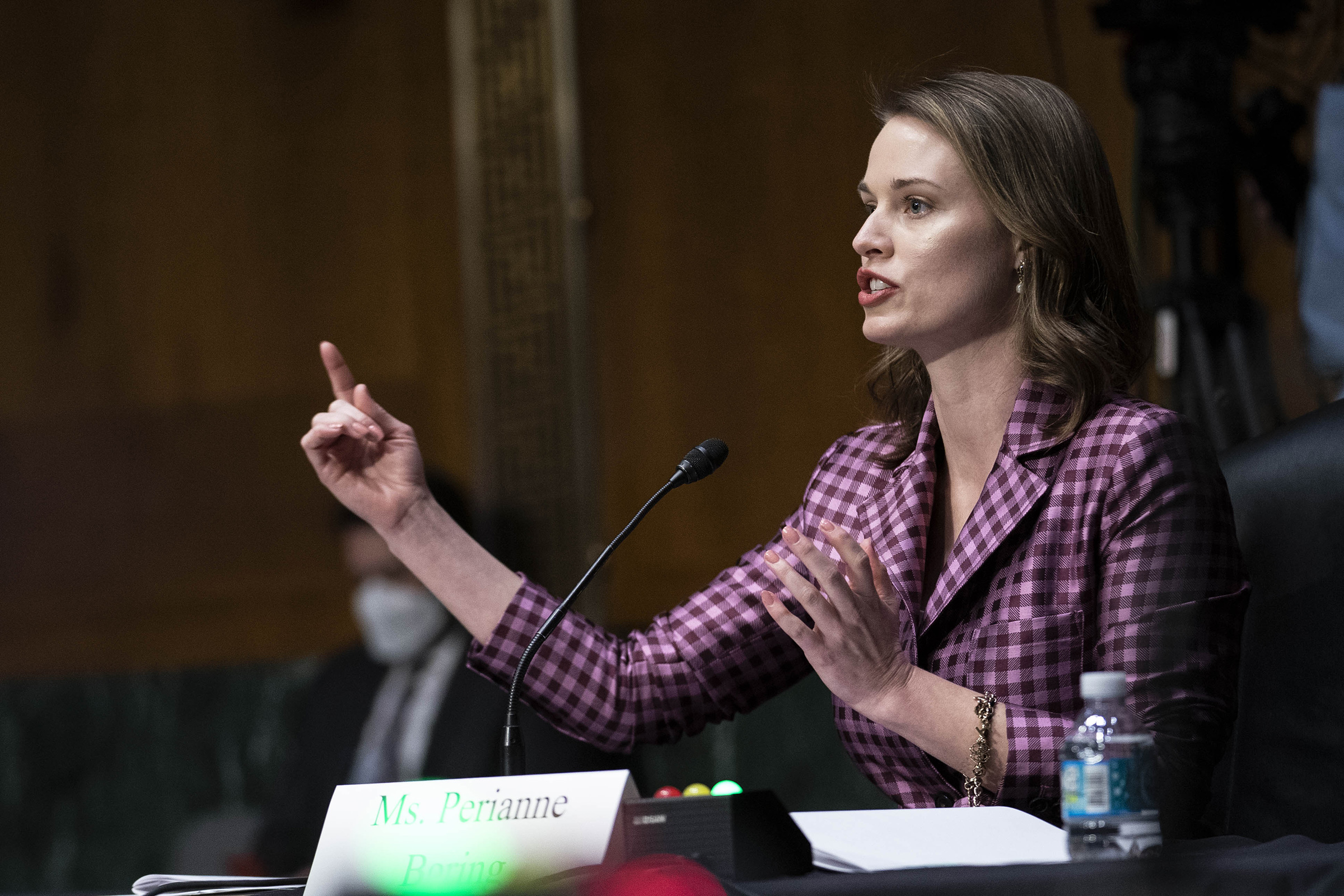 Perianne Boring, founder and CEO of the Chamber of Digital Commerce, testifies before a congressional committee (Sarah Silbiger—Bloomberg/Getty Images)