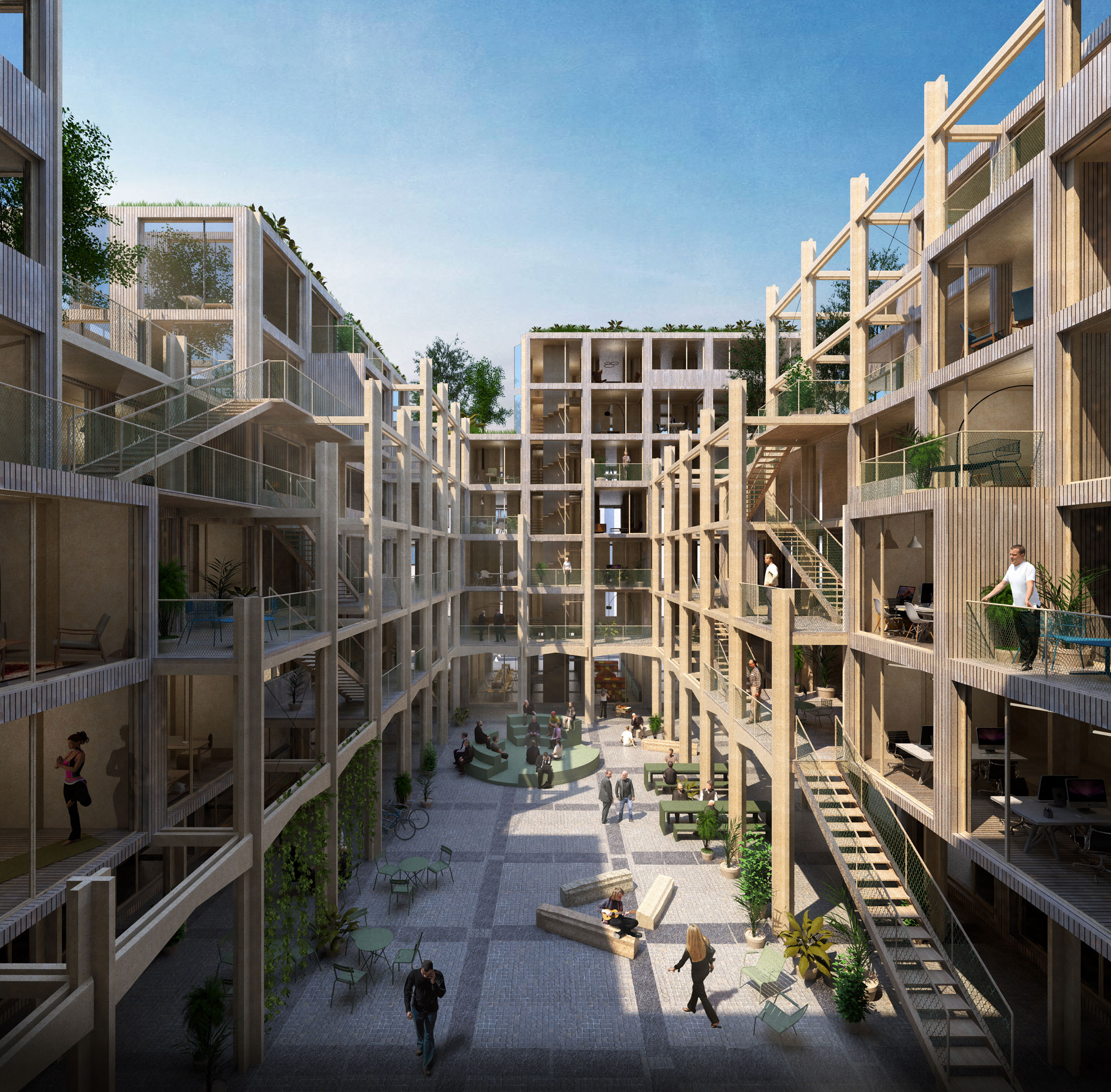 The “aula modula” apartment block design by Studio BELEM (Courtesy of Studio BELEM)