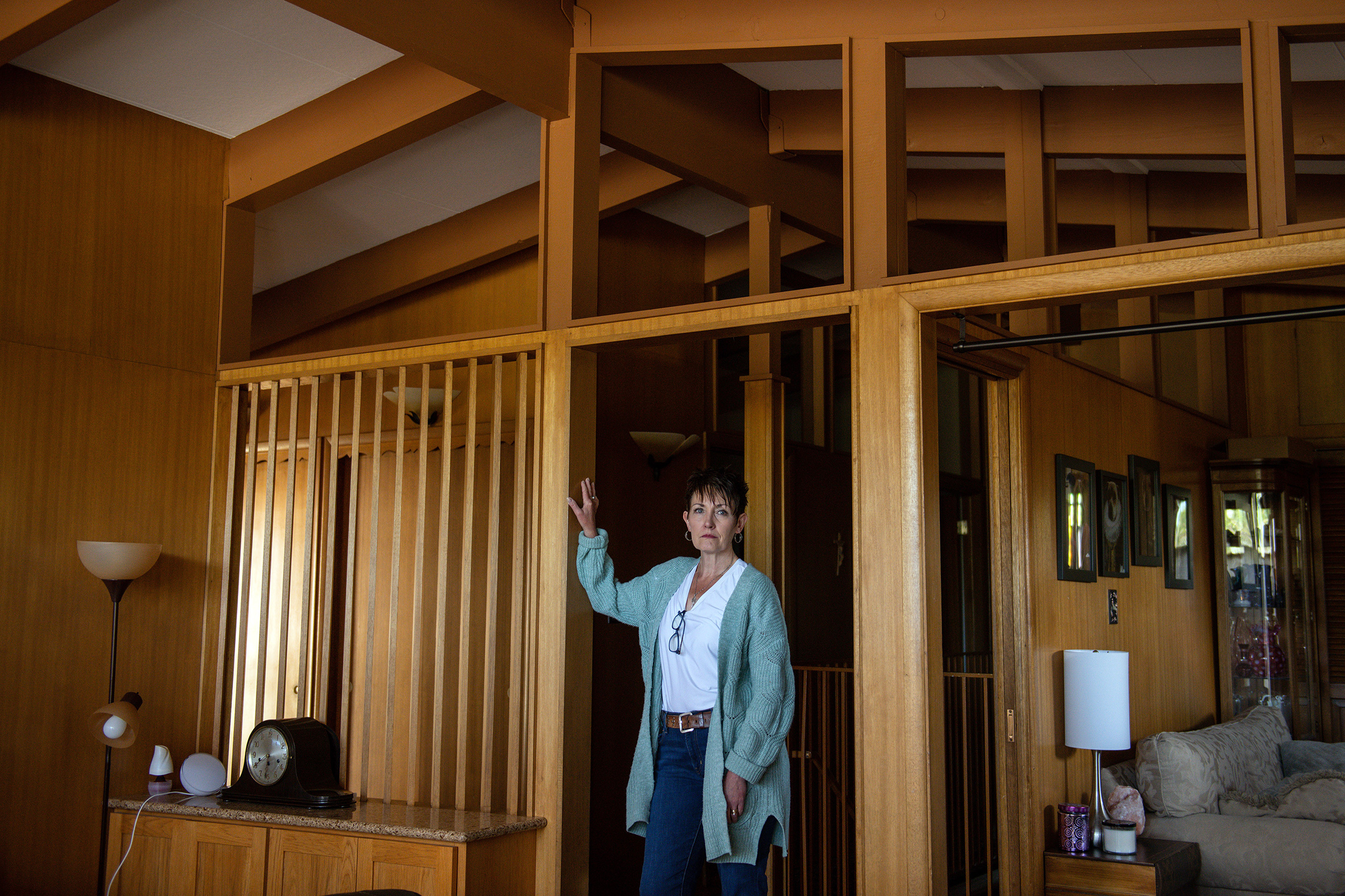 Laura Krausa, director of advocacy for CommonSpirit, a nonprofit hospital chain, at her home in Wheat Ridge, Colo., in May 2022. (Daniel Brenner—The New York Times/Redux)