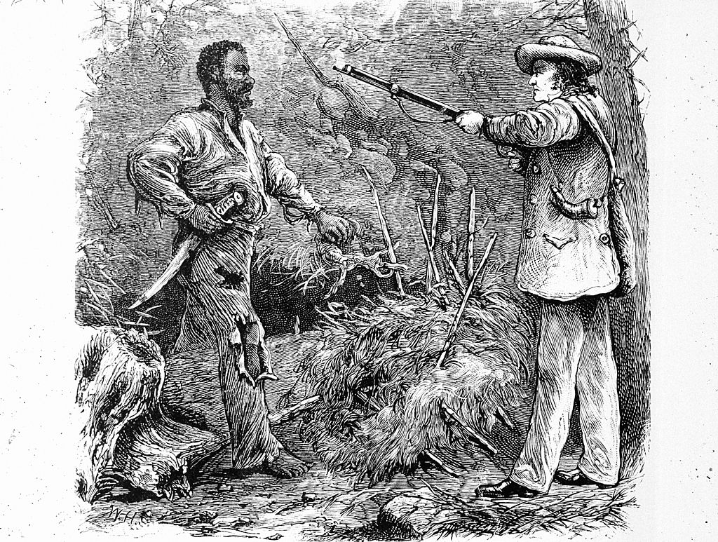 A circa 1831 illustration of the discovery of Nat Turner leading a revolt of enslaved people in August 1831. (MPI—Getty Images)