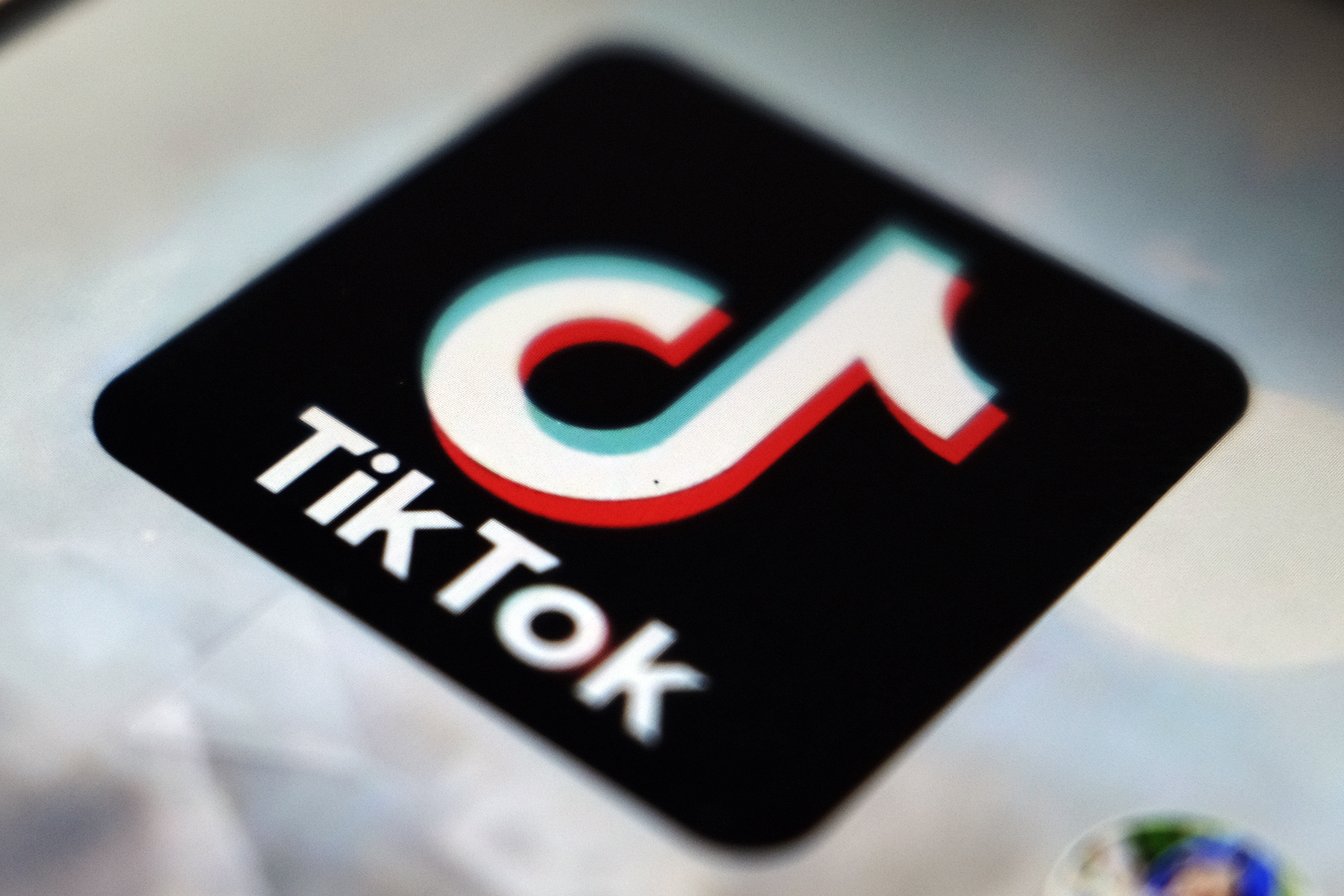 The TikTok app logo appears in Tokyo on Sept. 28, 2020. (Kiichiro Sato / AP)