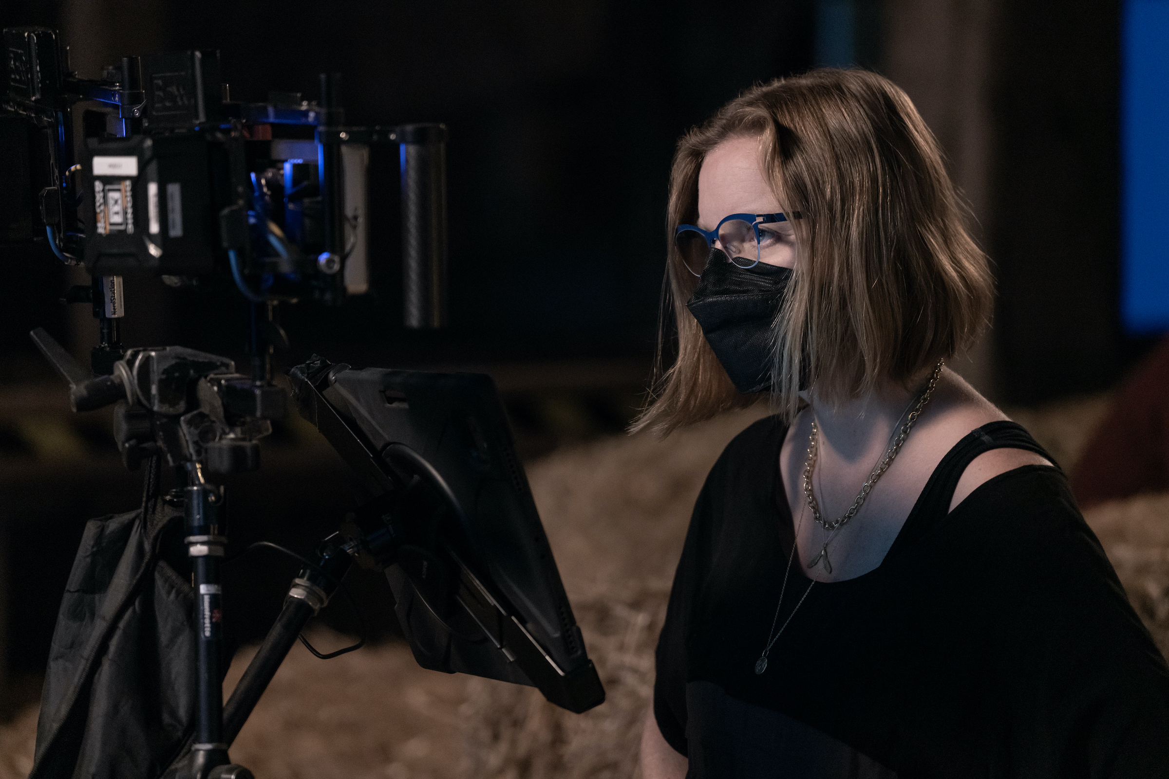 Director Sarah Polley on the set of 'Women Talking' (Michael Gibson— Orion Releasing)