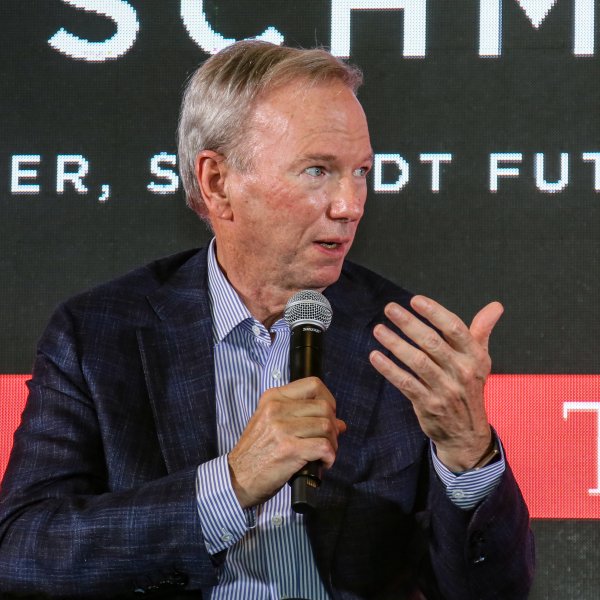 Eric Schmidt, Co-Founder of Schmidt Futures, speaks during the TIME100 Leadership Forum on Oct. 2, 2022 in Singapore.