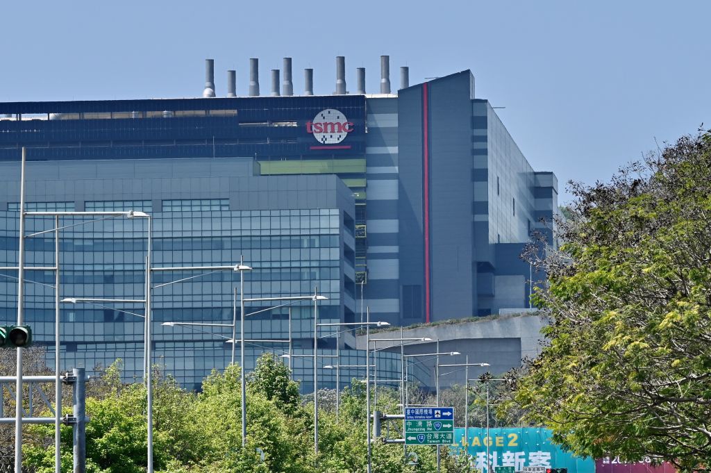 This photo taken on March 25, 2021 shows a factory of Taiwanese semiconductors manufacturer TSMC at Central Taiwan Science Park in Taichung. (Sam Yeh- AFP/Getty Images))