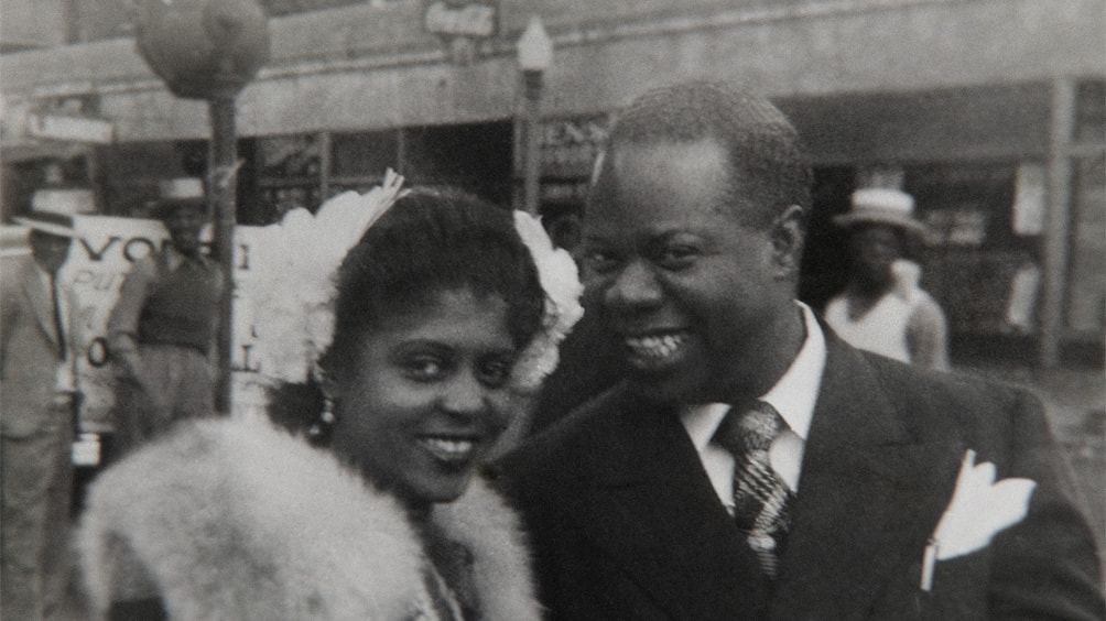 Louis Armstrong and Lucille Wilson in 'Louis Armstrong’s Black &amp; Blues' (Courtesy of Apple TV+)