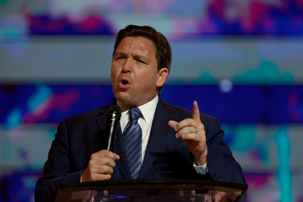Florida Gov. Ron DeSantis speaks during the Turning Point USA Student Action Summit held at the Tampa Convention Center on July 22, 2022 in Tampa, Florida. (Joe Raedle—Getty Images)