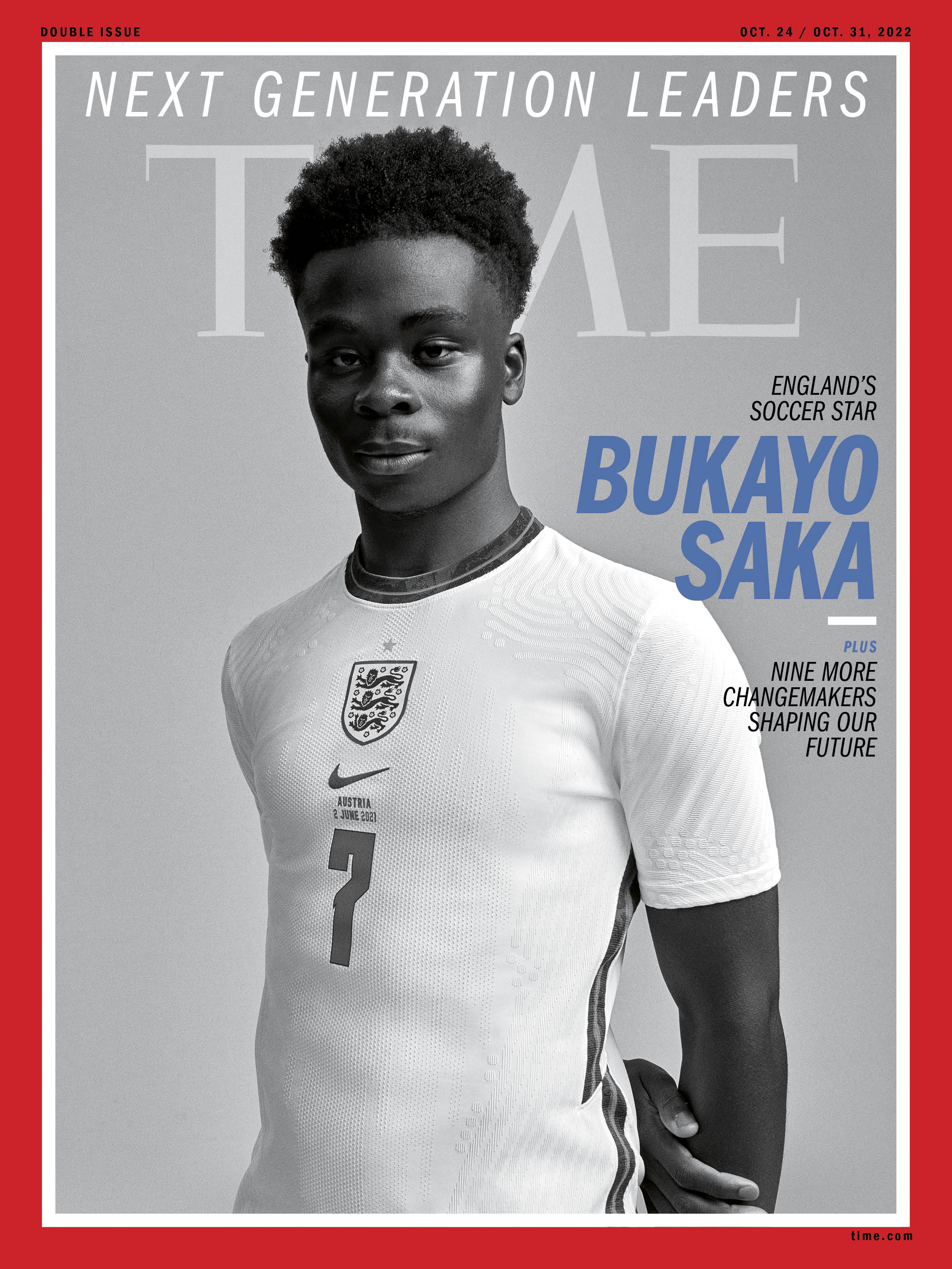 Next Generation Leader Bukayo Saka Time Magazine cover