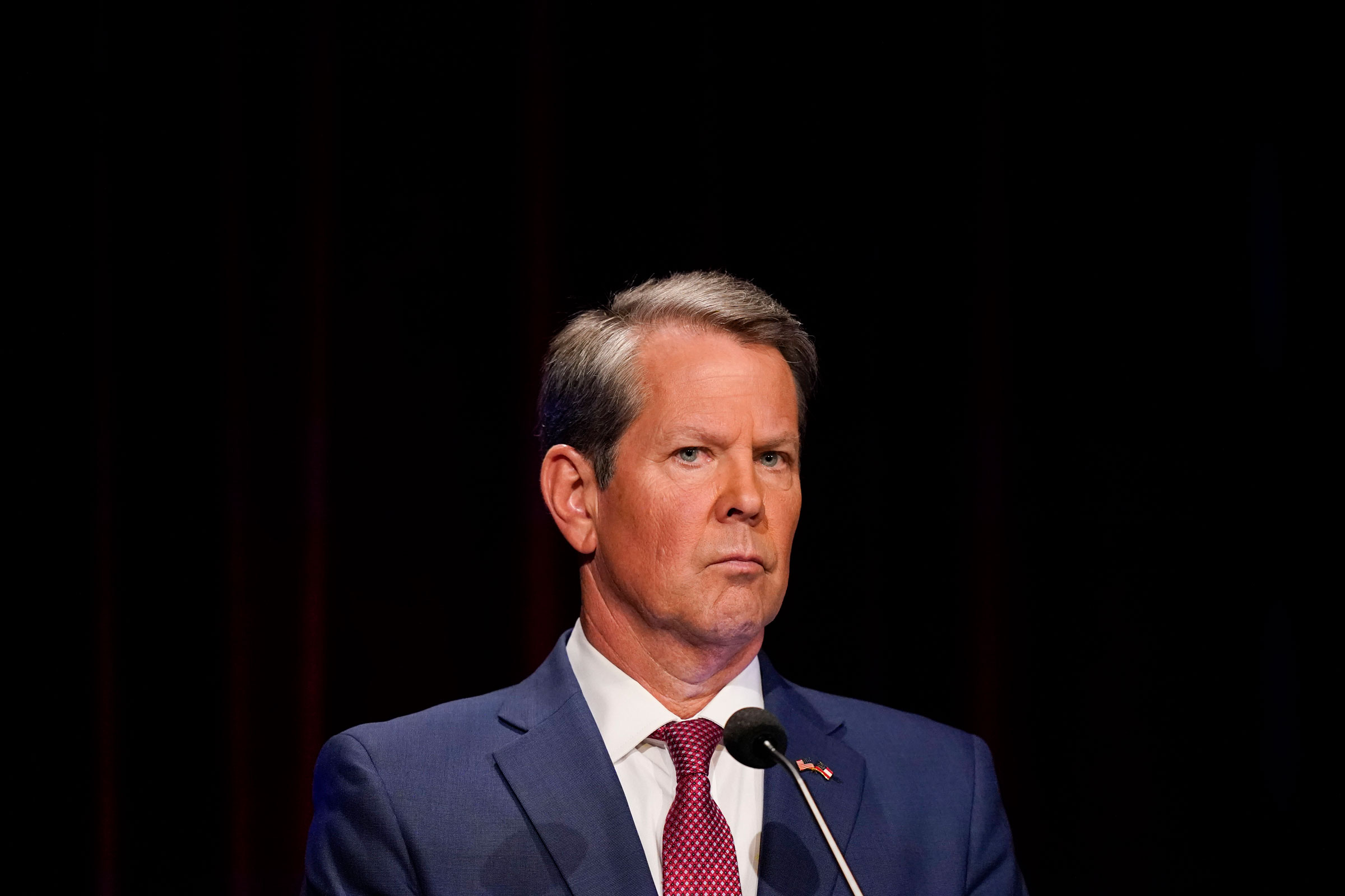 Kemp, the Republican governor of Georgia, appears poised to win reelection despite Donald Trump's best efforts to unseat him. (Brynn Anderson—AP)