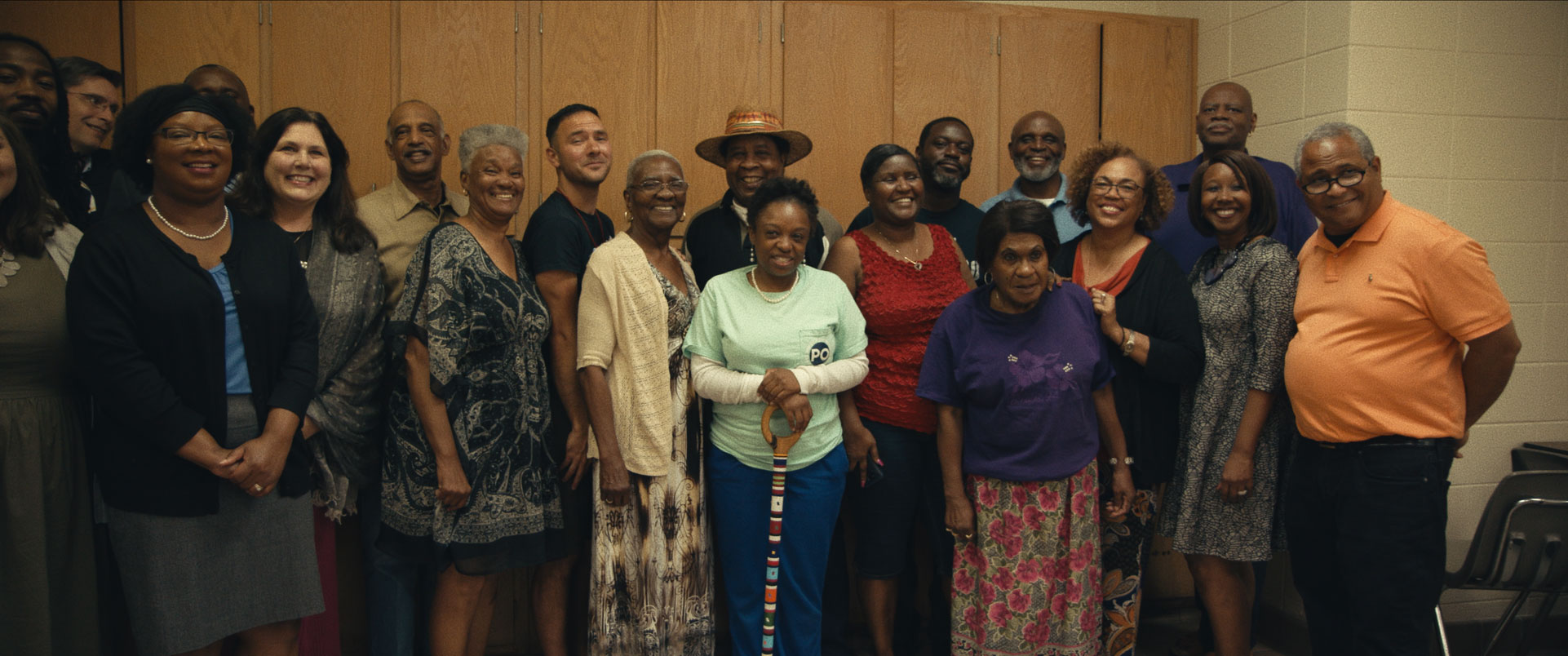 Clotilda descendants and community activists in a still from 'Descendant.' (Courtesy of Netflix)