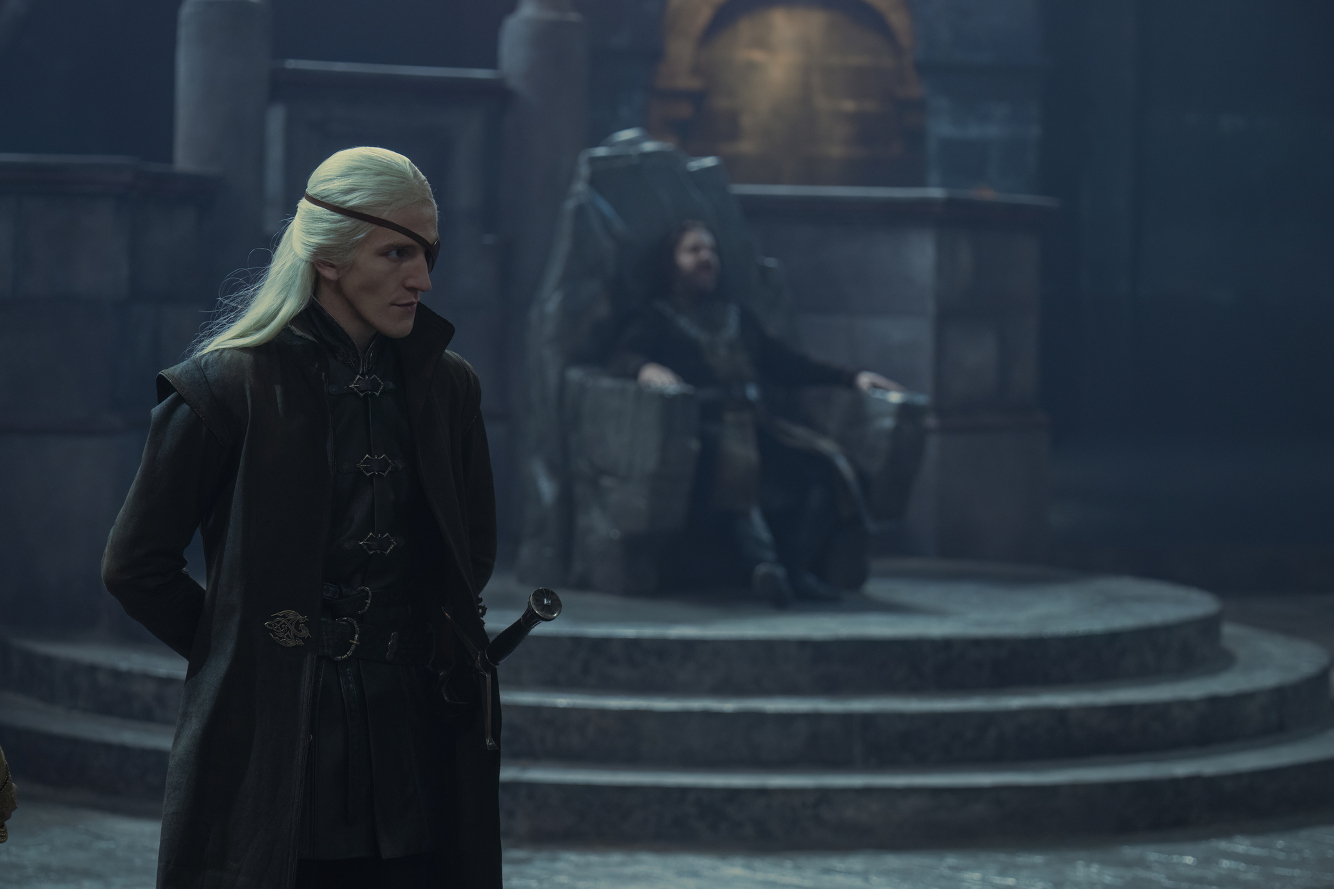 Ewan Mitchell as Aemond Targaryen on House of the Dragon