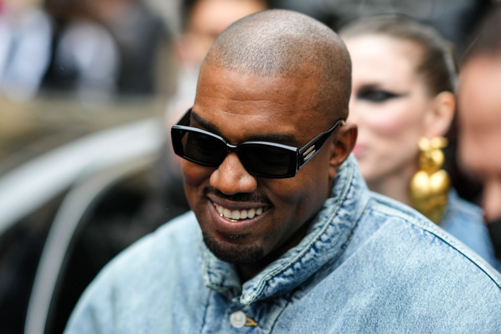 Kanye West on January 23, 2022 in Paris, France. (Getty Images&mdash;2022 Edward Berthelot)