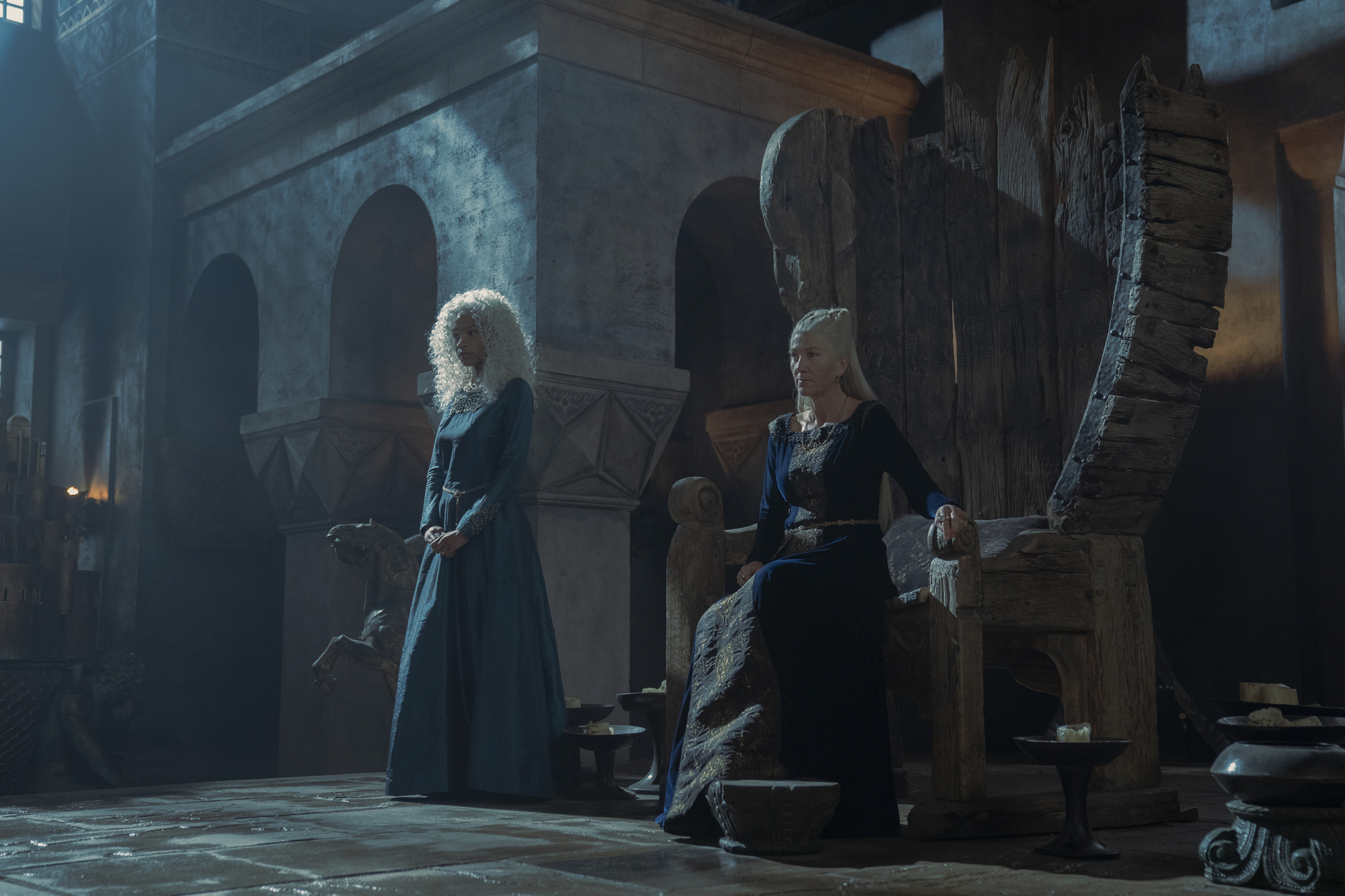 Baela Targaryen and Rhaenys Targaryen on House of the Dragon