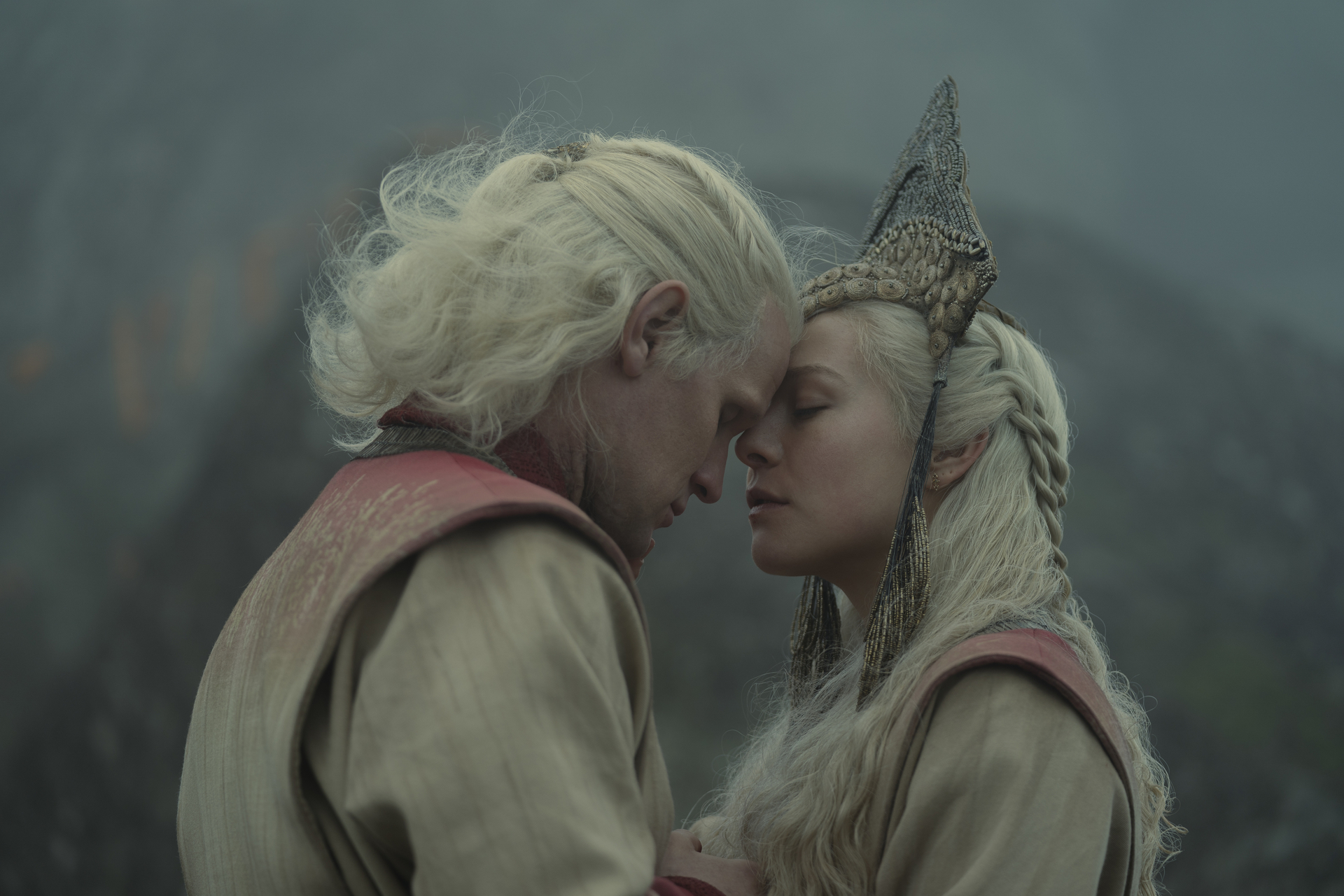 Matt Smith and Emma D'Arcy as Daemon and Rhaenyra Targaryen in <i>House of the Dragon</i> (Ollie Upton—HBO)