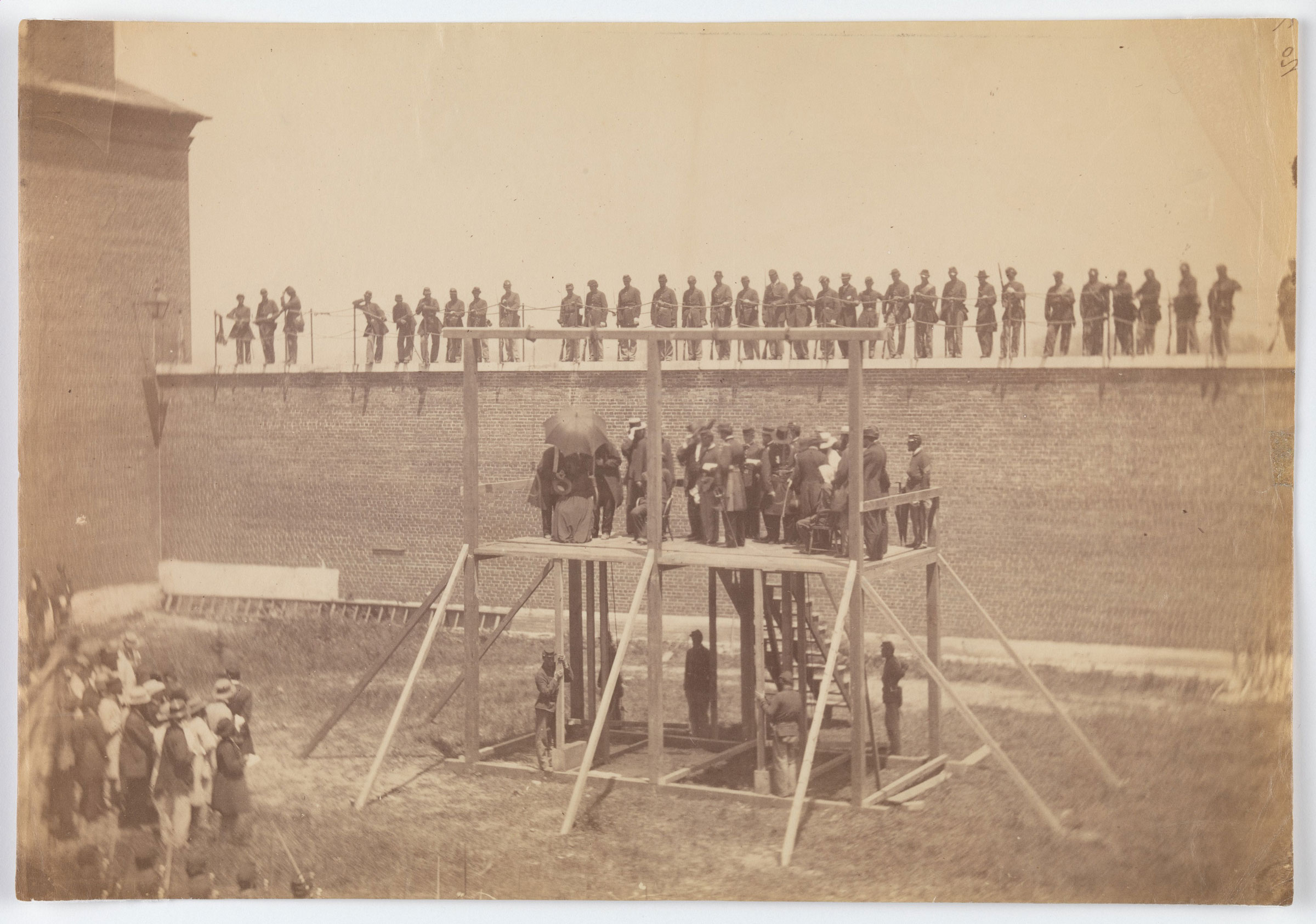 Execution of the conspirators, on July 7, 1865. (Alexander Gardner—The Metropolitan Museum of Art)