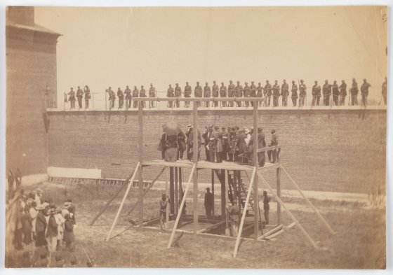 Execution of the conspirators, on July 7, 1865.