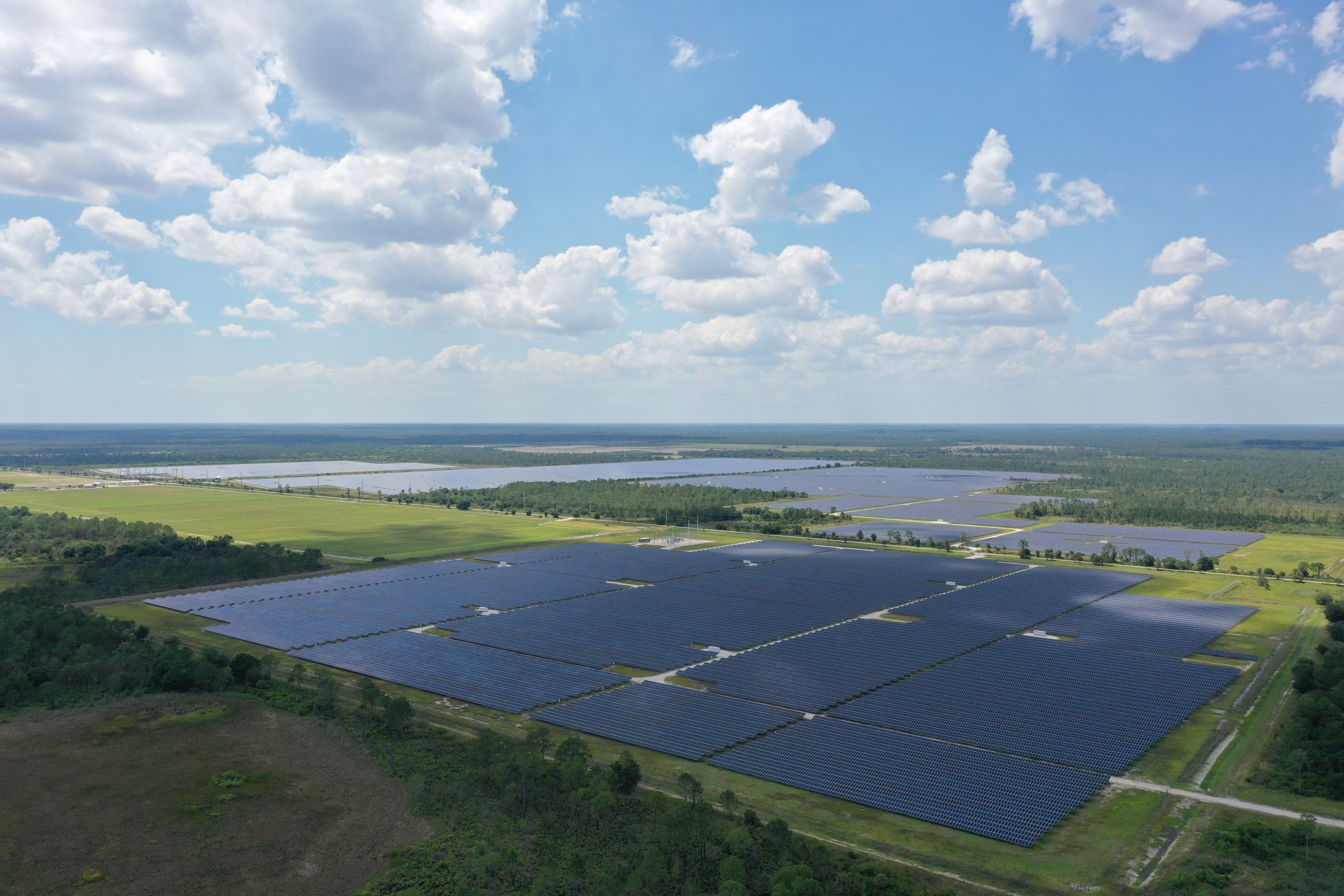 The solar farm that provided Babcock Ranch with clean energy throughout Hurricane Ian. (Lisa Hall)