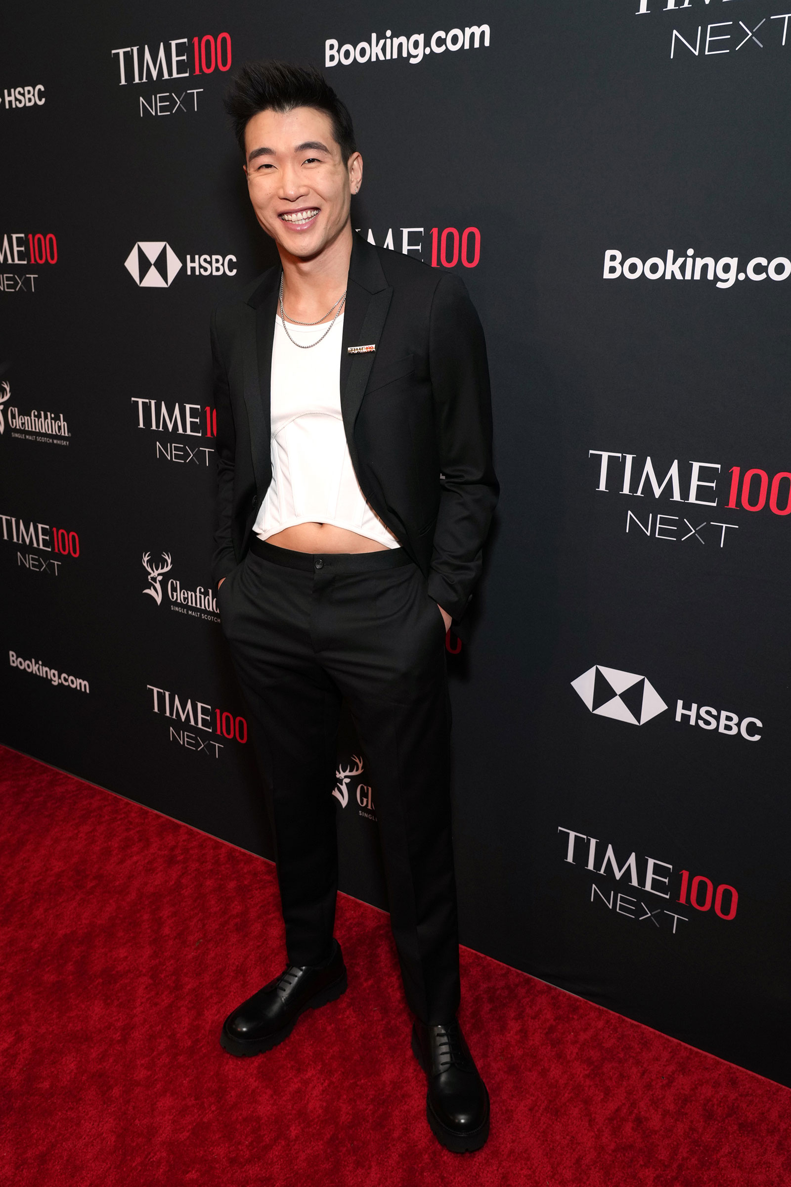 Actor and comedian Joel Kim Booster attends the TIME100 Next Gala in New York City. (Kevin Mazur—Getty Images for TIME)