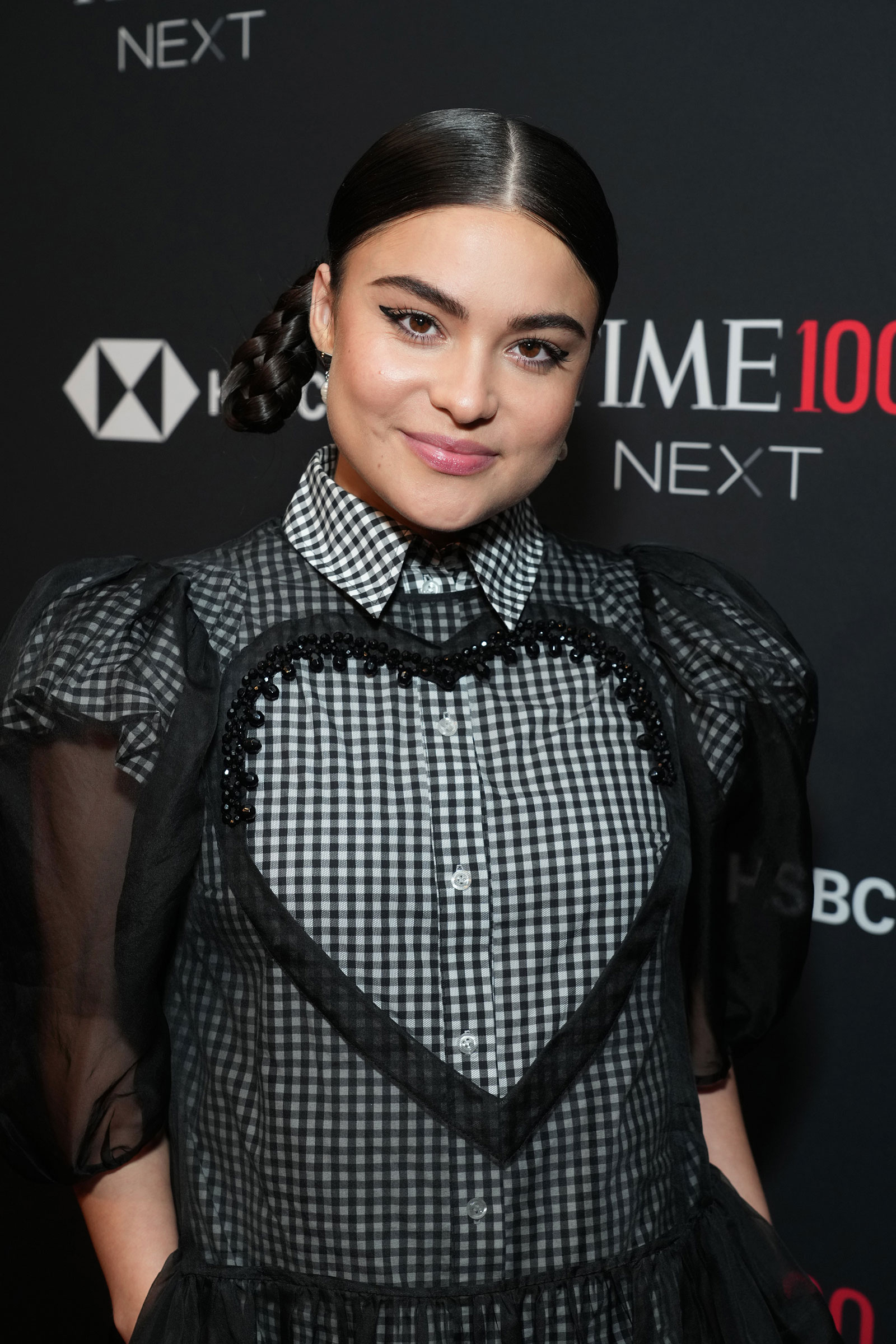 Actor Devery Jacobs attends the TIME100 Next Gala in New York City on Oct. 25, 2022. (Kevin Mazur—Getty Images for TIME)
