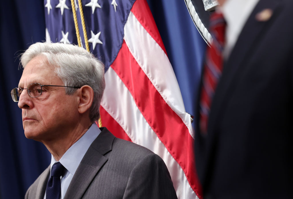 Attorney General Merrick Garland attends a press conference at the Department of Justice on on October 24, 2022 in Washington, DC. (Kevin Dietsch—Getty Images)