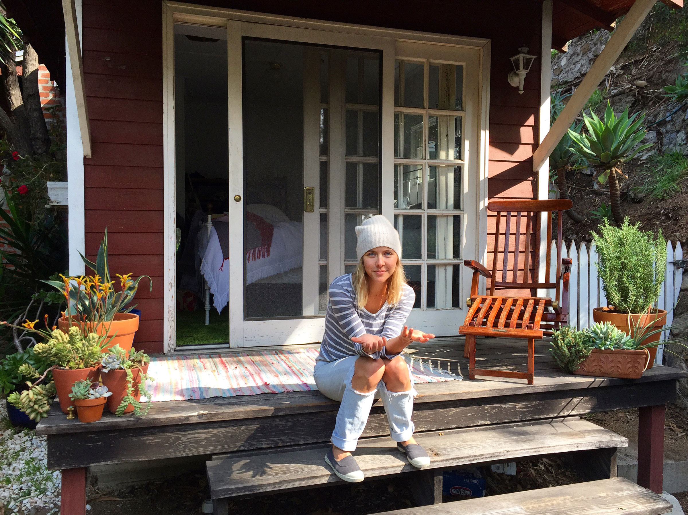 Writer Stephanie Danler at her former home in Laurel Canyon (Courtesy of Stephanie Danler)