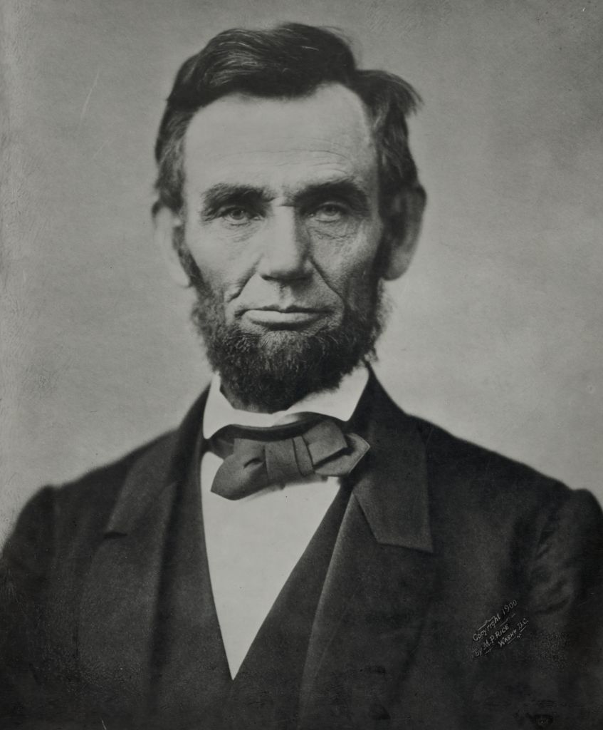 Portrait of American president Abraham Lincoln, 1863. Courtesy Library of Congress. (Smith Collection/Gado/Getty Images)
