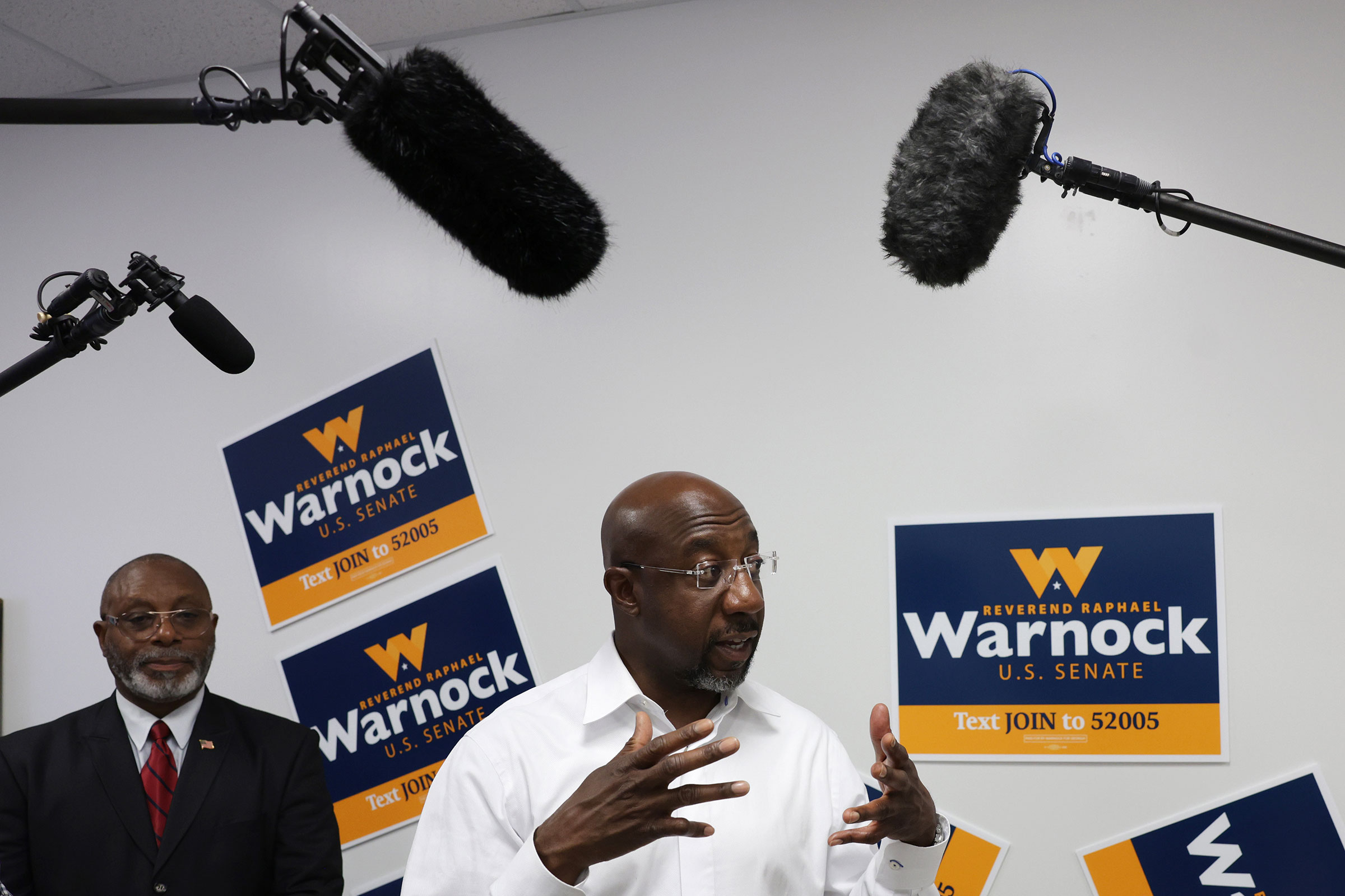Democratic Senate Candidate Raphael Warnock Campaigns Across Georgia Ahead Of Midterms