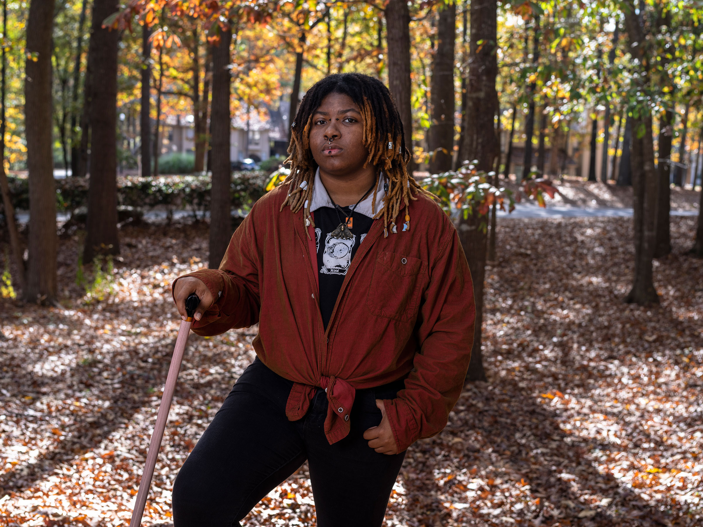 Marrow Woods poses for a portrait in Atlanta on Nov. 6.  (Jillian Laub for TIME)