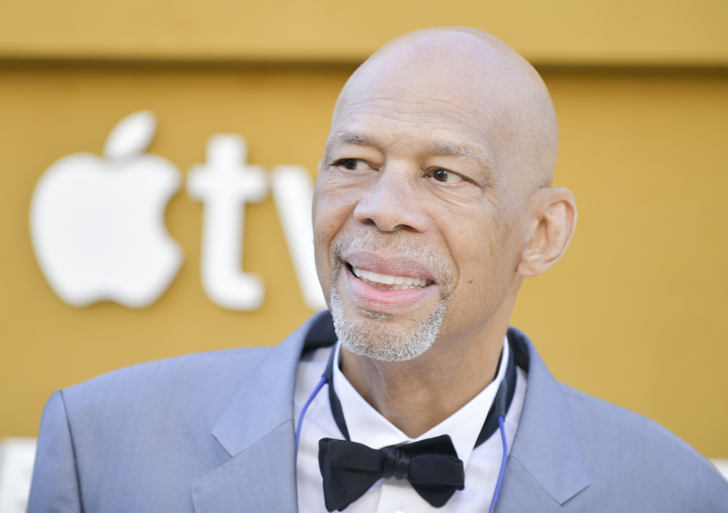 Kareem Abdul-Jabbar attends the Los Angeles premiere of Apple's "They Call Me Magic" on April 14, 2022 in Los Angeles, California (Rodin Eckenroth—Getty Images))