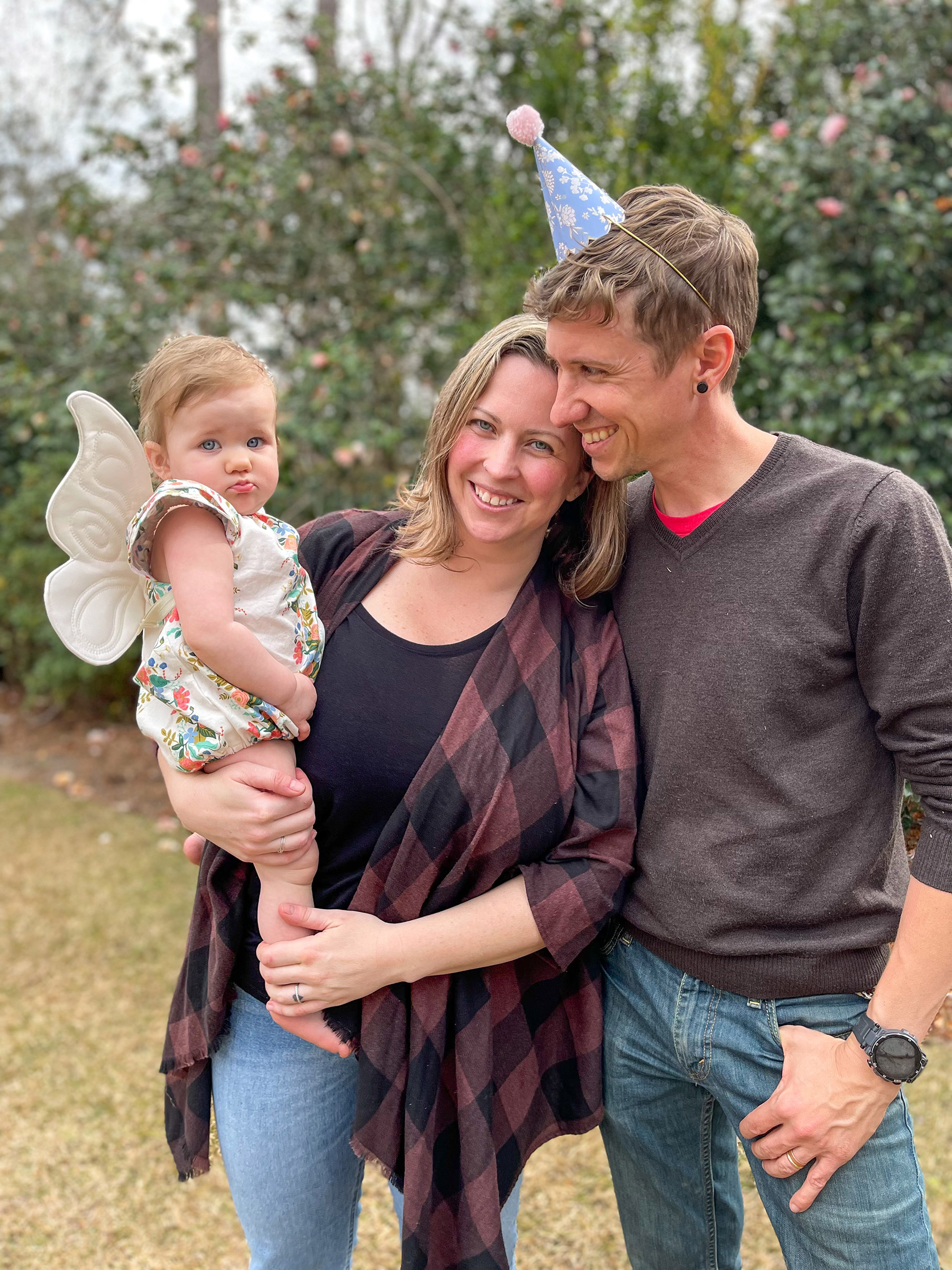 The author with her partner and daughter in Dothan, Ala., in February 2022. (Courtesy Karie Fugett)