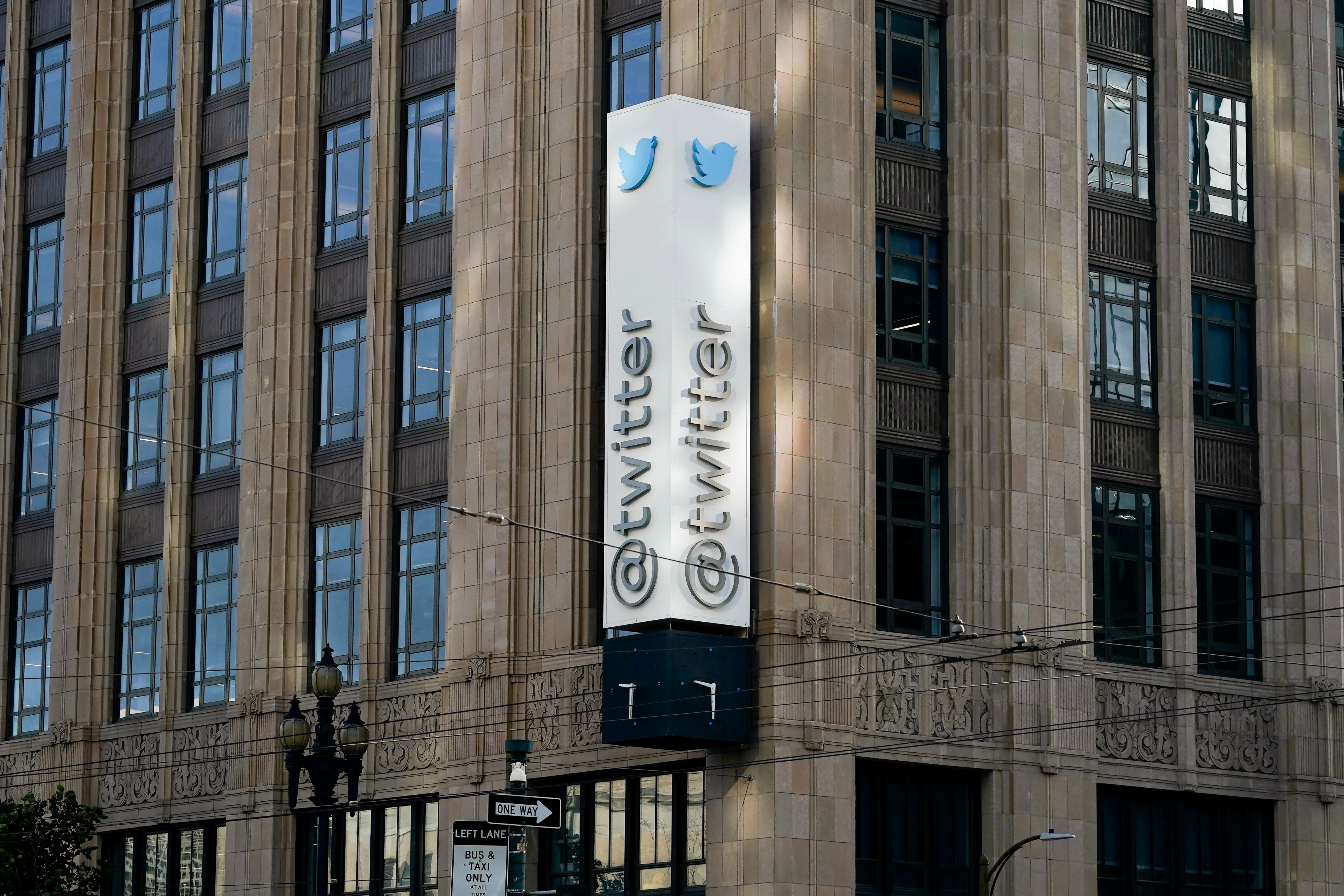 Twitter headquarters is shown in San Francisco on Nov. 4, 2022. (Jeff Chiu / AP)