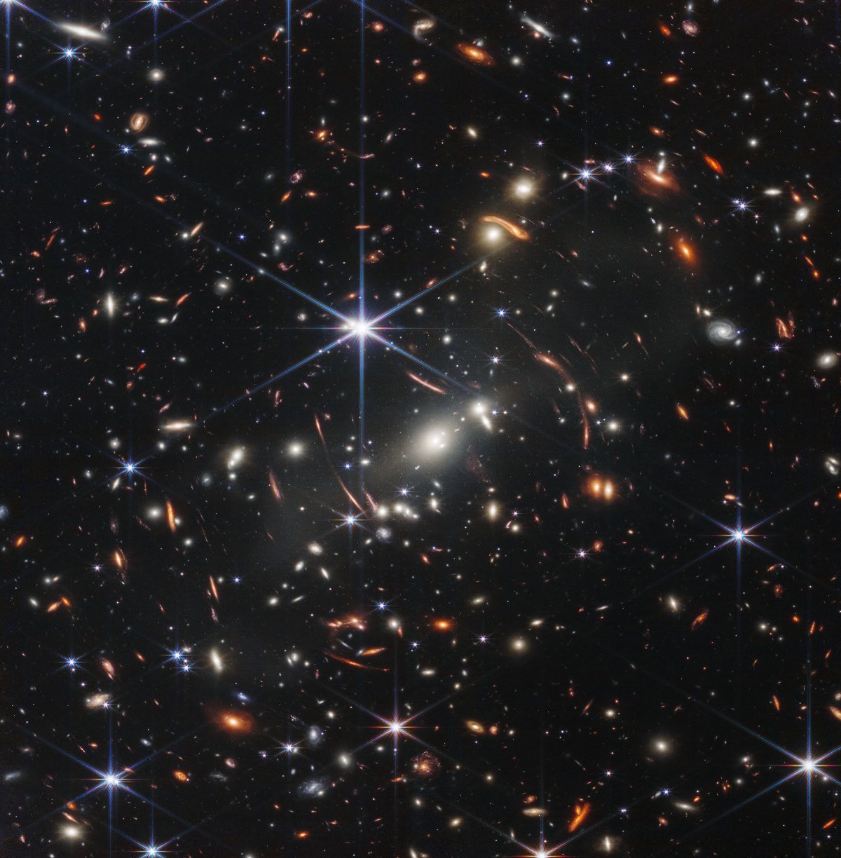 One of the first images from NASAâs James Webb Space Telescope showing galaxy cluster SMACS 0723.