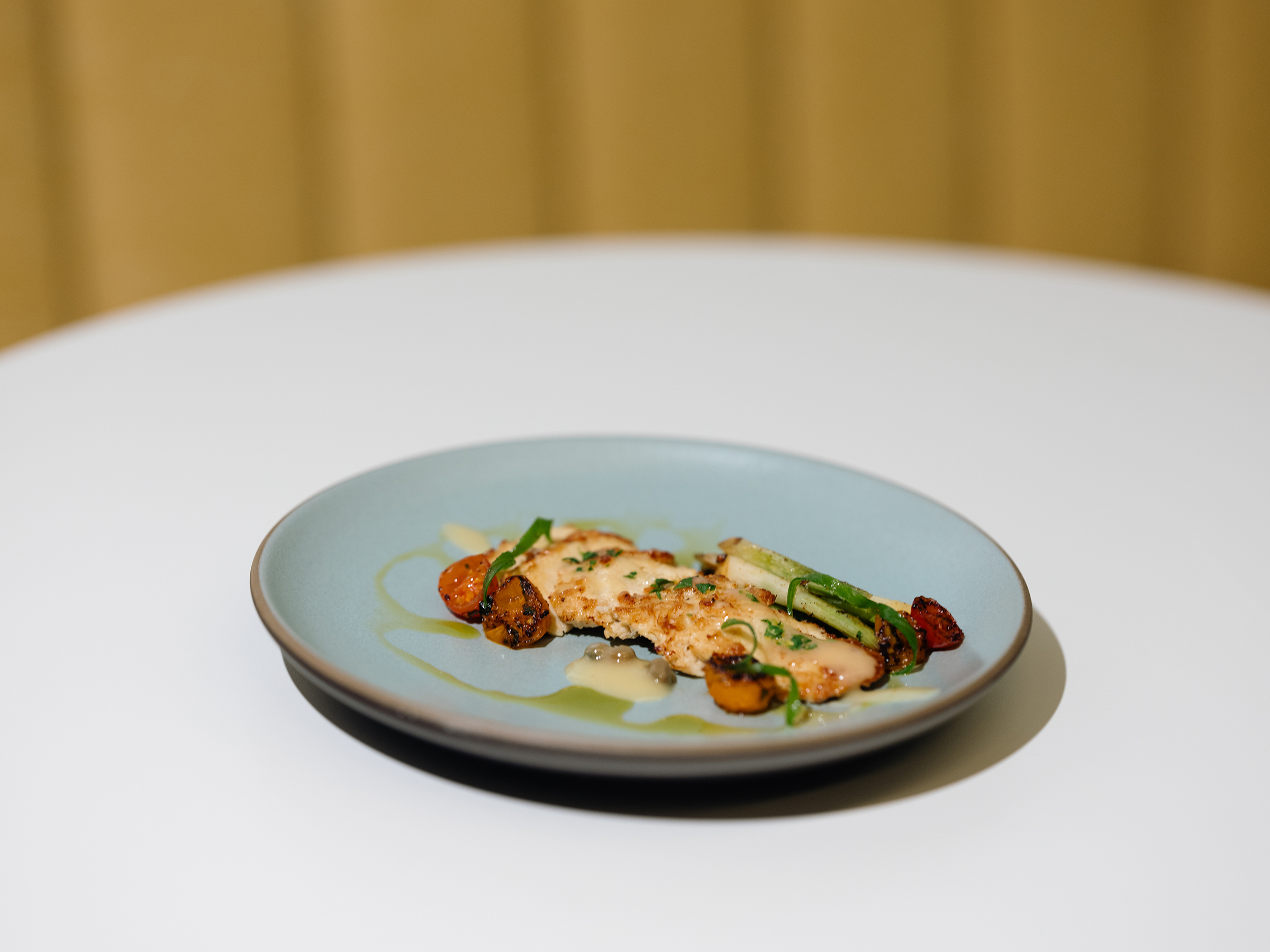 A dish made with Upside Foods' lab-grown chicken product (Rozette Rago for TIME)