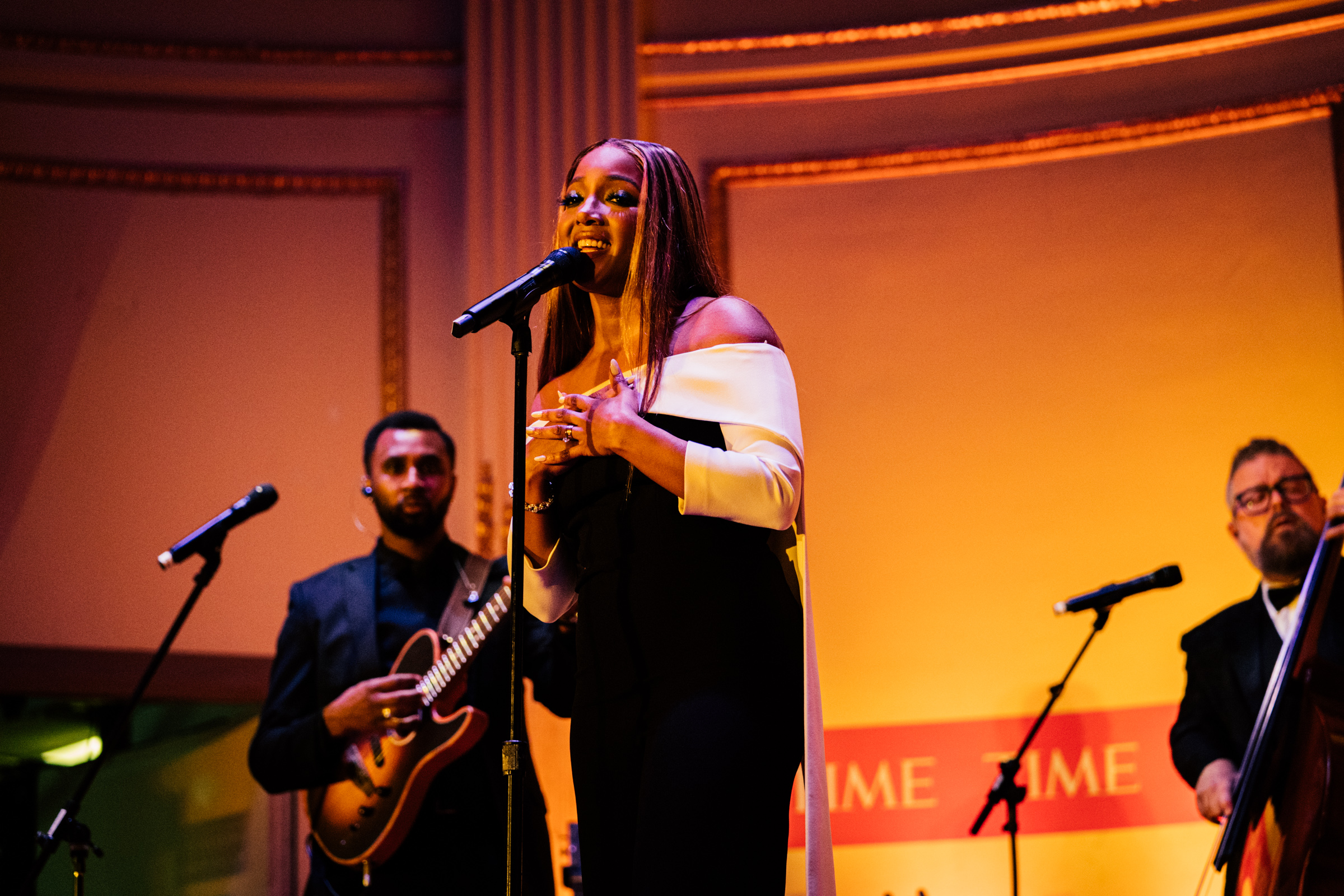 TIME’s 2022 Breakthrough Artist of the Year Mickey Guyton peforming at the TIME 2022 Person of the Year reception, at The Plaza Hotel in New York City, on Dec. 8, 2022.