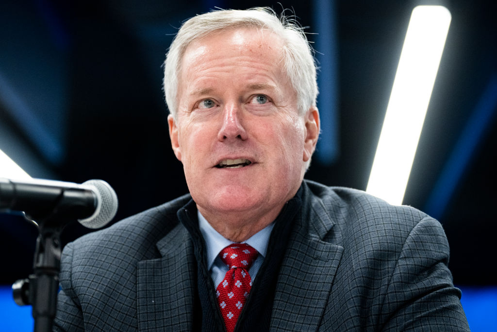 Mark Meadows, a former White House chief of staff to Donald Trump, speaks at the FreedomWorks office in Washington, D.C., on November 14, 2022. (Tom Williams—CQ-Roll Call, Inc via Getty Images)