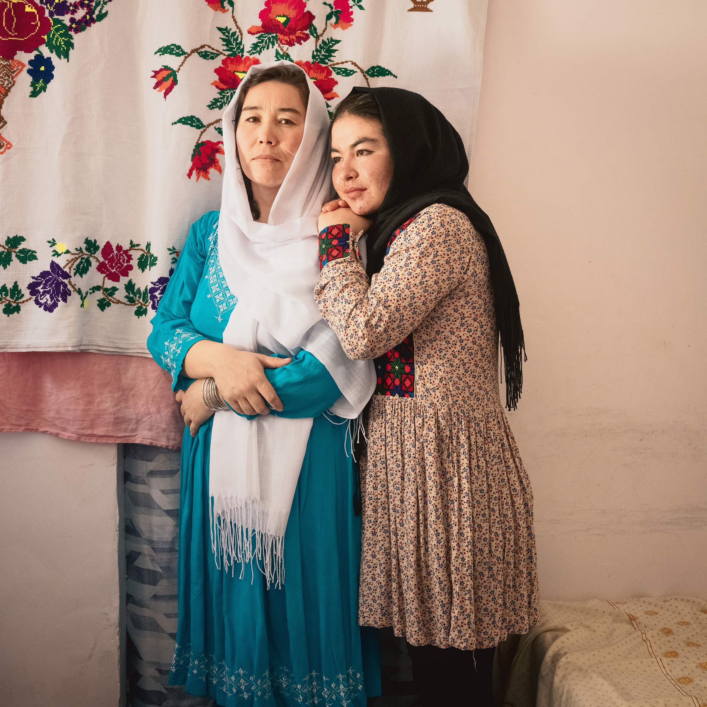 <strong>Biology teacher Najiba Ebrahimi and her daughter, Azada, in São Paulo, Brazil, on July 10.</strong> "<a href="https://time.com/afghan-women-kabul-fall-anniversary/">Far From Home: One year after the fall of Kabul, Afghan women are attempting to build new lives abroad,</a>" August 22 issue. (Luisa Dörr for TIME)